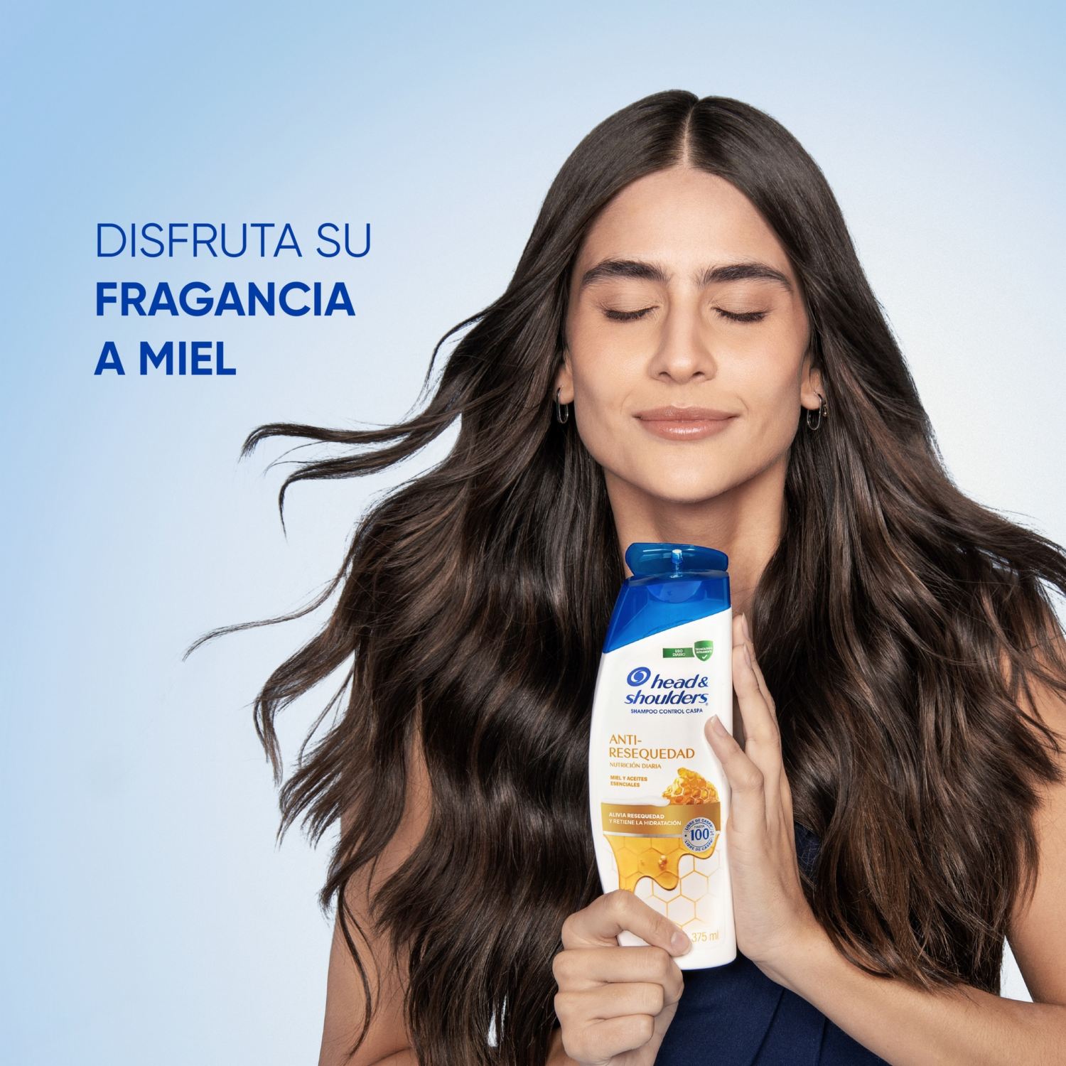 Shampoo De Cabello Anti-Resequedad Nutrición Diaria Miel Aceites Y Esenciales HEAD & SHOULDERS 180 Ml
