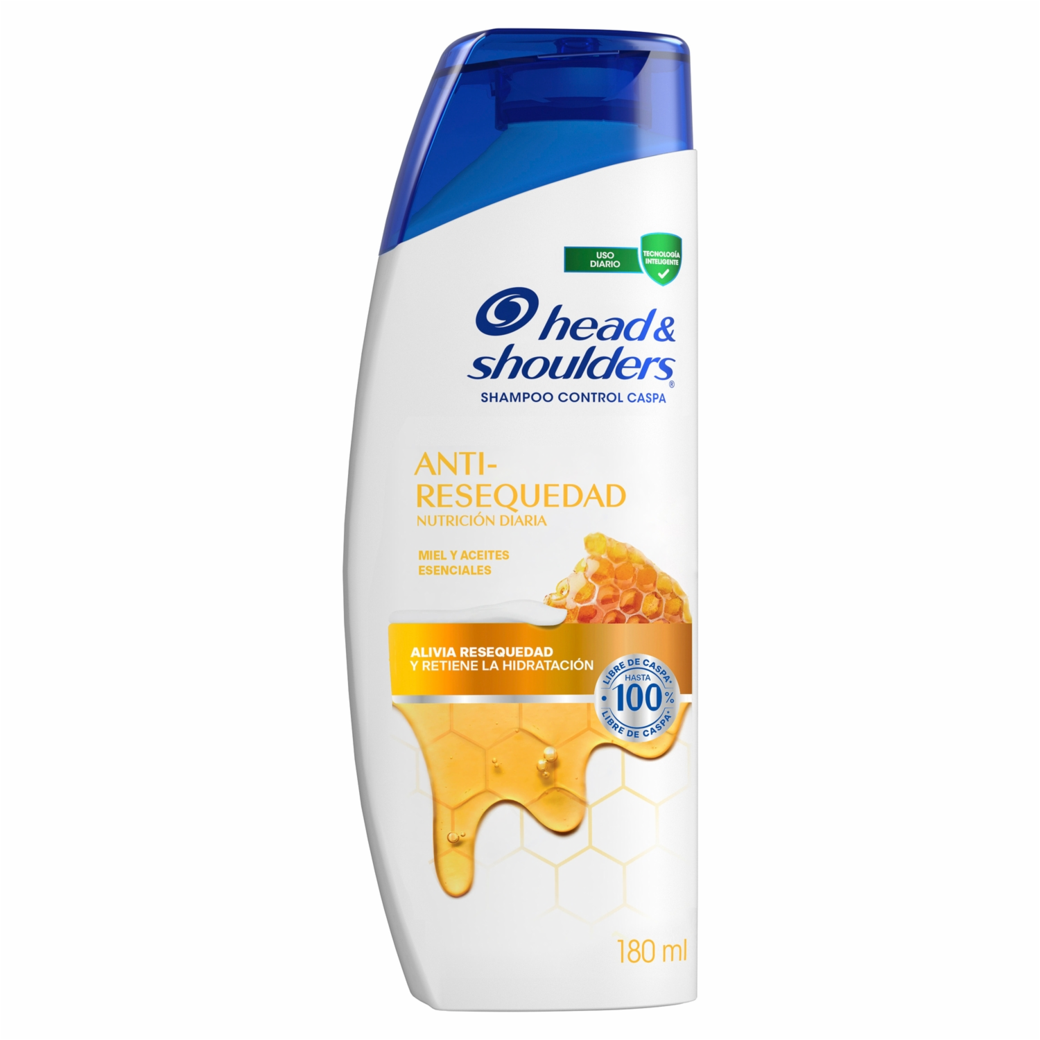 Shampoo De Cabello Anti-Resequedad Nutrición Diaria Miel Aceites Y Esenciales HEAD & SHOULDERS 180 Ml