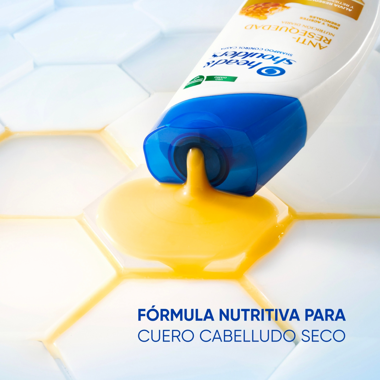 Shampoo De Cabello Anti-Resequedad Nutrición Diaria Miel Aceites Y Esenciales HEAD & SHOULDERS 180 Ml