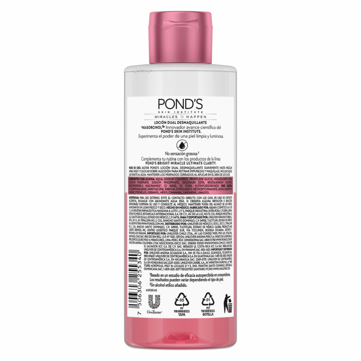 Desmaquillante Loción Dual Niasorcinol POND’S 200 Ml