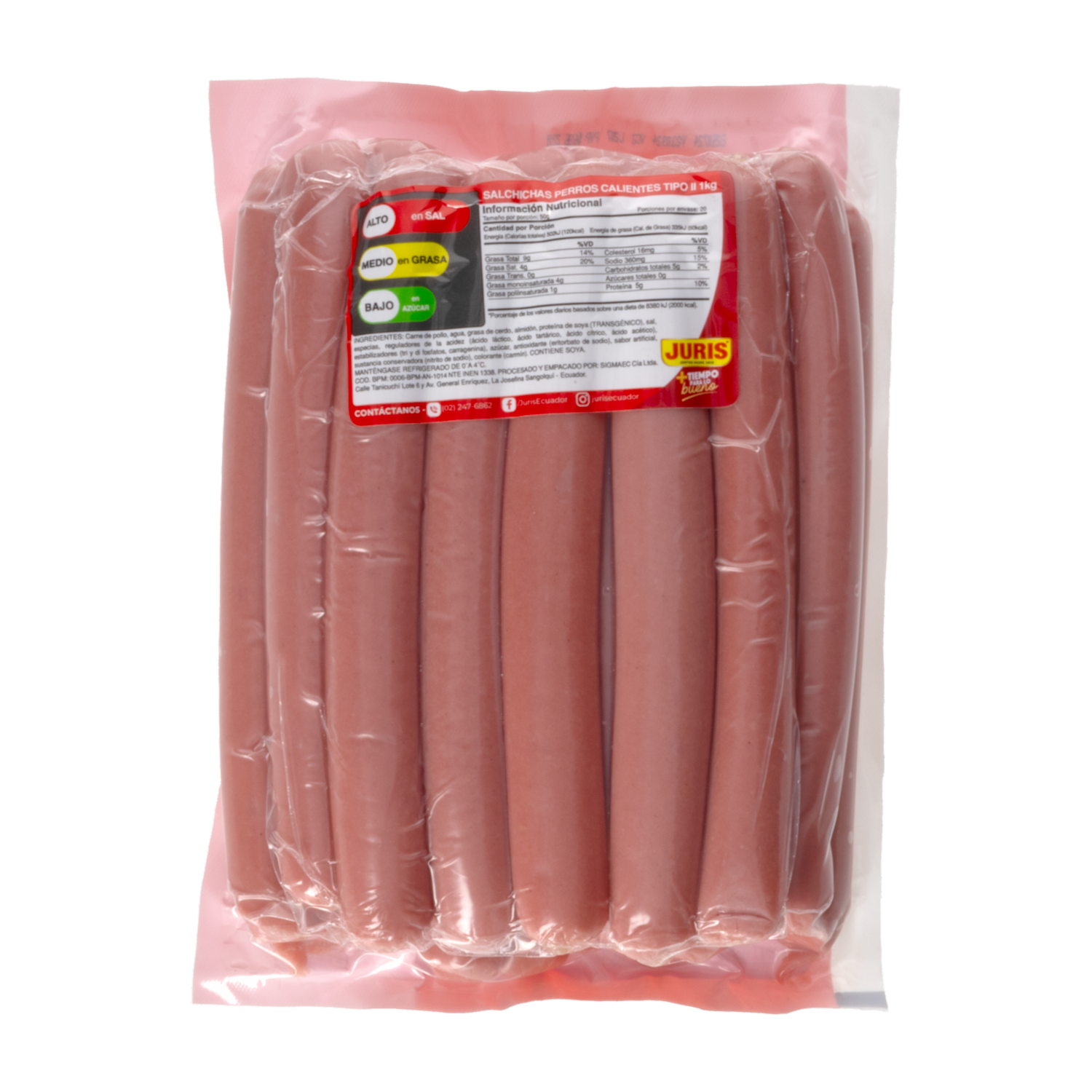 Salchichas Para Hot Dog JURIS 1000 G