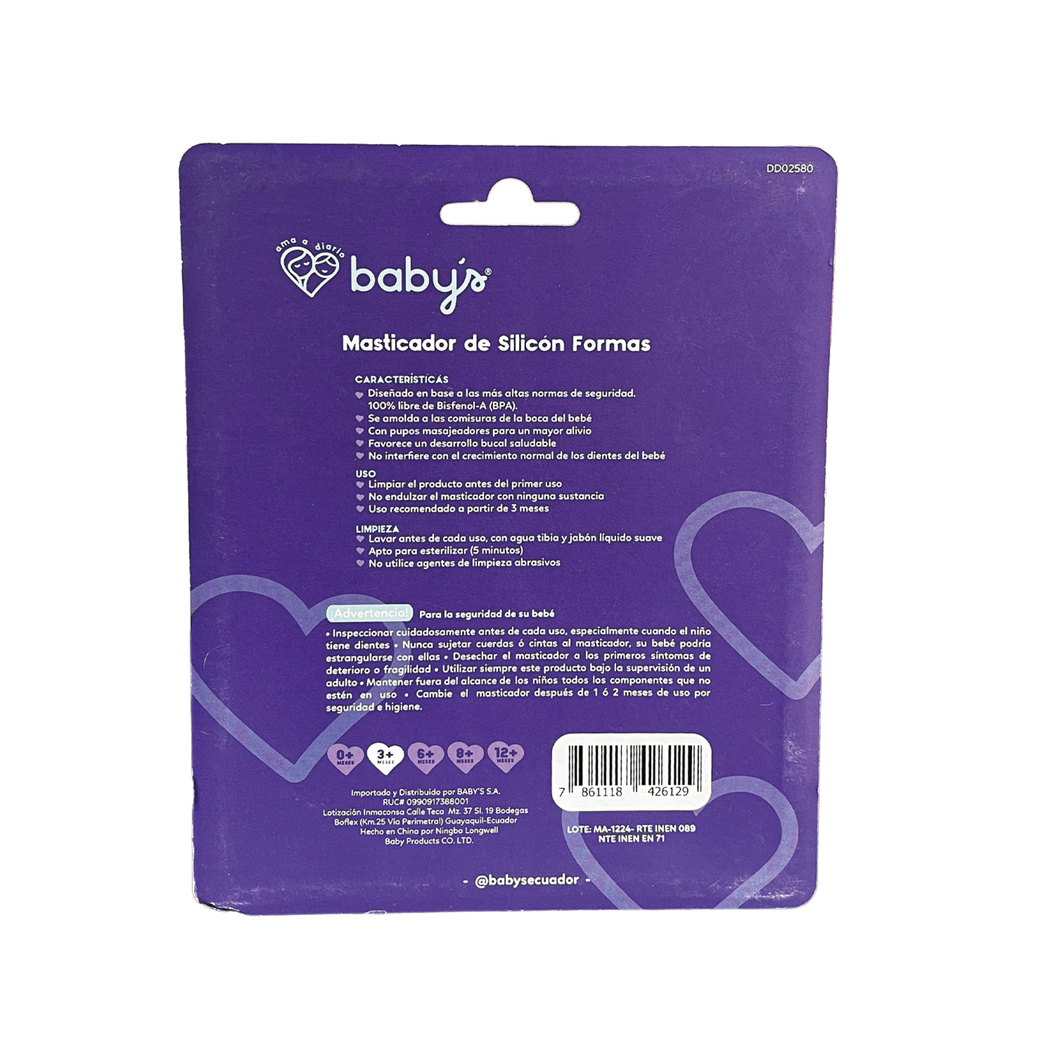 Masticador De Silicon Formas BABY’S 1 Pieza