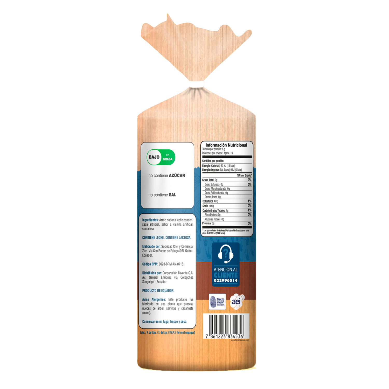 Galleta De Arroz Con Leche EL ARTESANAL 115 G