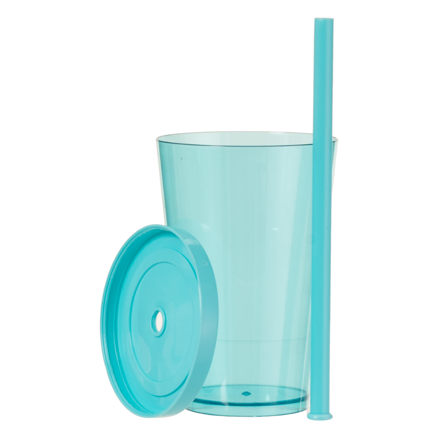 Vaso Con Sorbete Happy Turquesa Transparente NEOPLAS 350 Ml