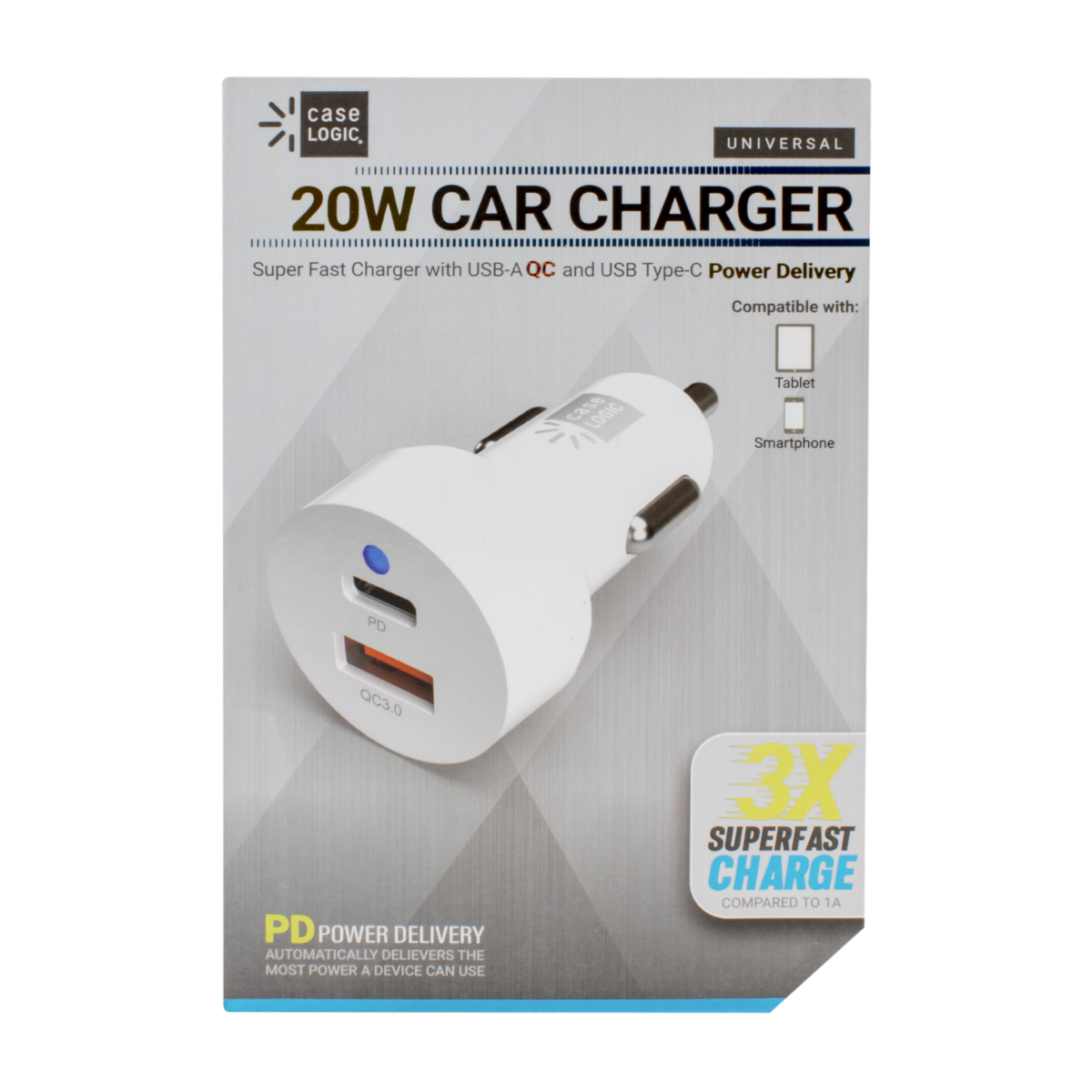 Cargador Para Auto Dual USB-A Y C BYTECH 20 W