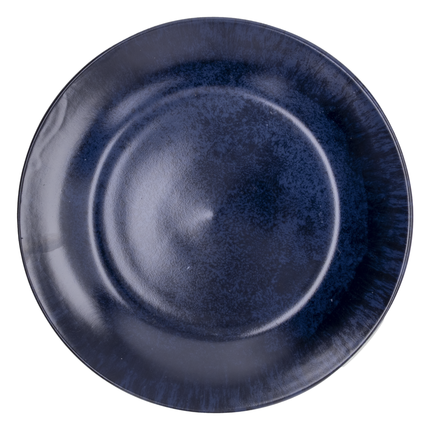 Vajilla Azul Brillante Orilla Negra FREE HOME 16 Piezas