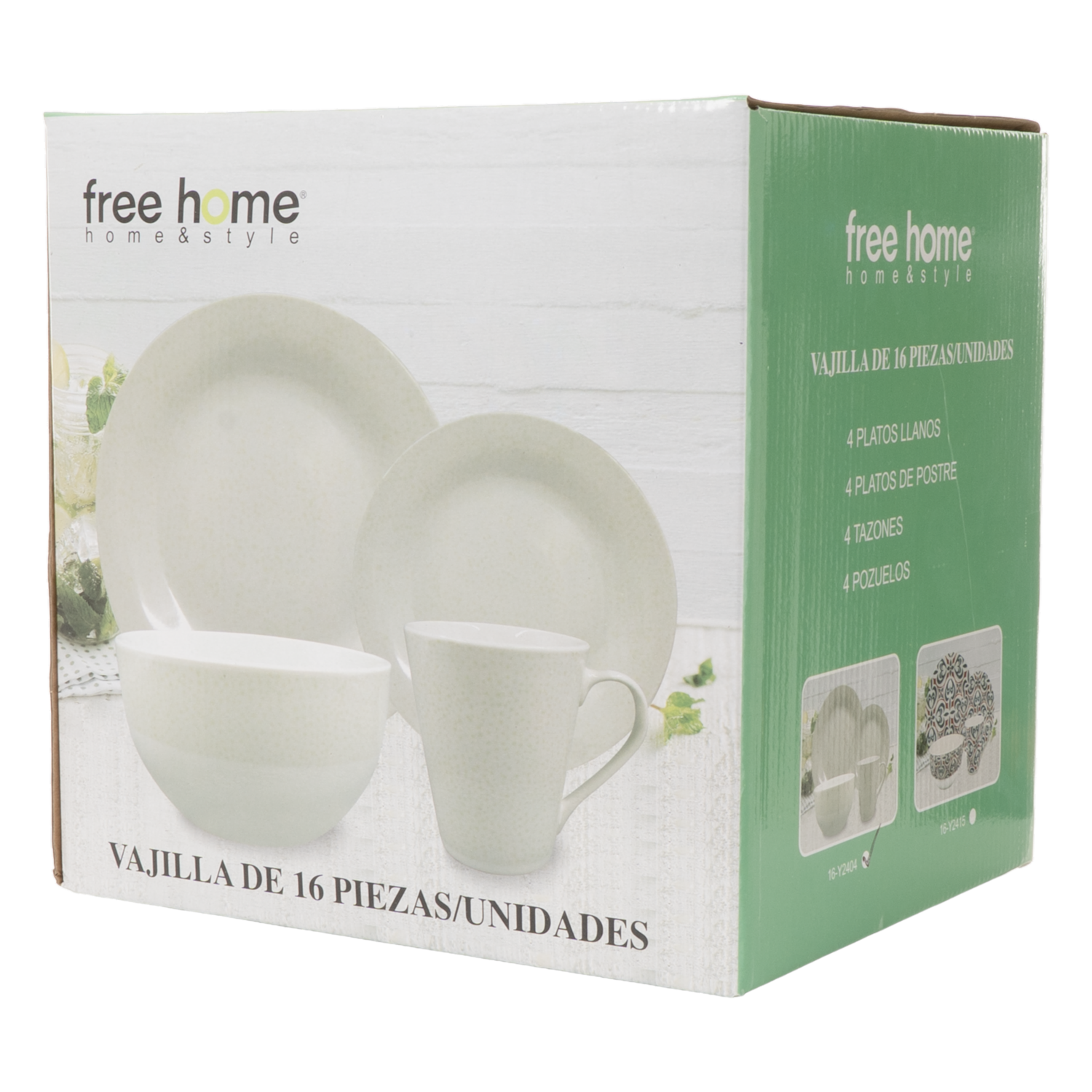 Vajilla Arena FREE HOME 16 Piezas
