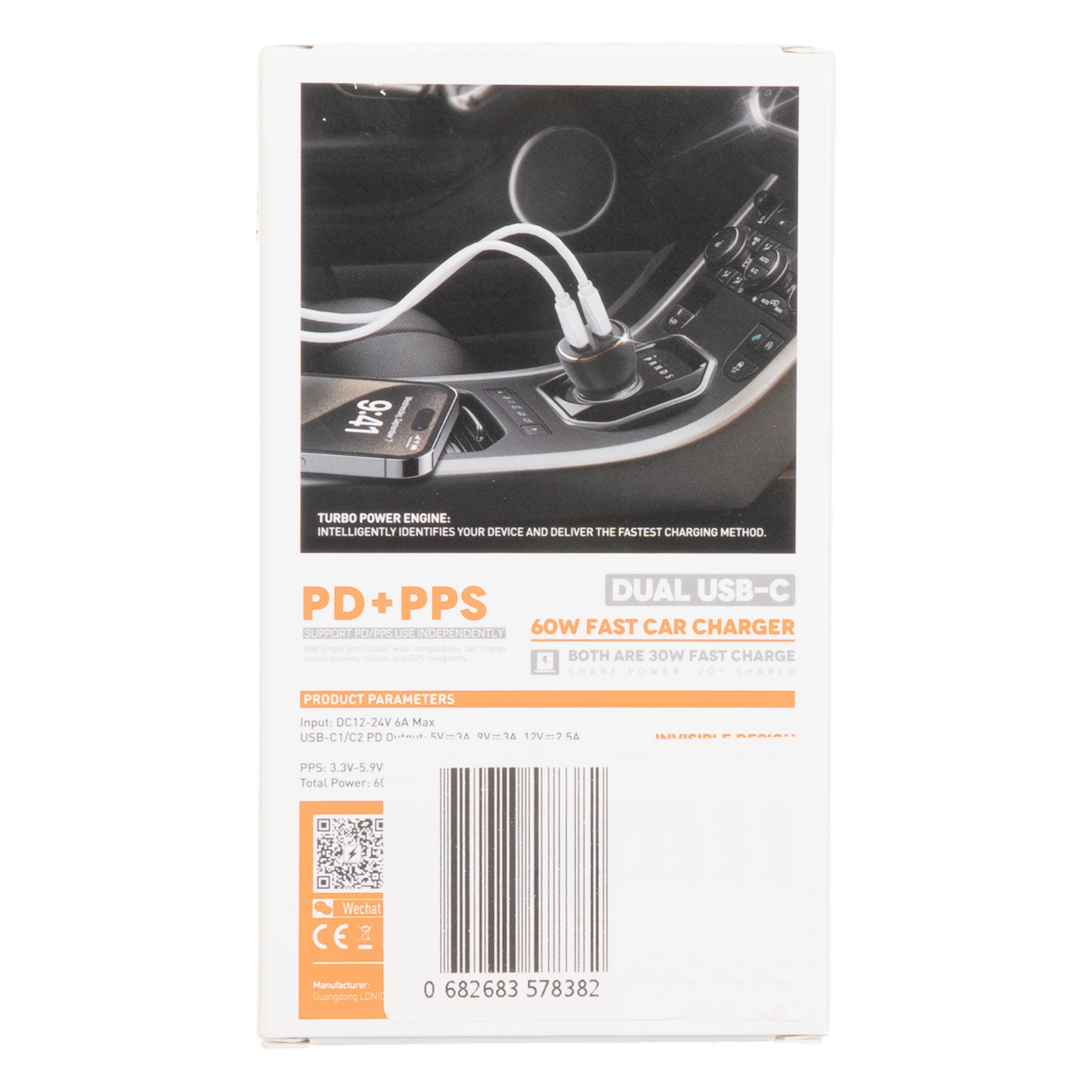 Cargador Para Auto Tipo C A Iphone C104 LDNIO 60 W