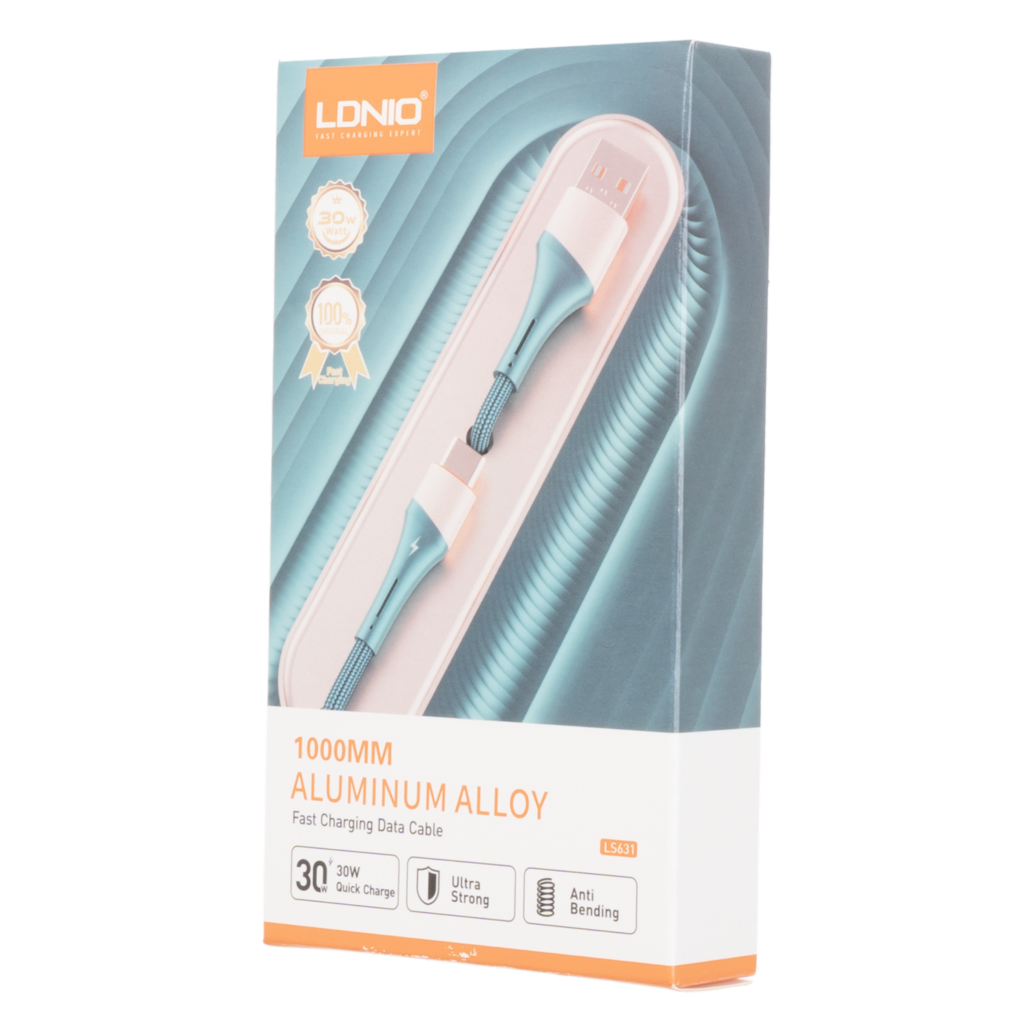 Cable Ls631 Tipo C 30W Tela Verde LDNIO 1 M