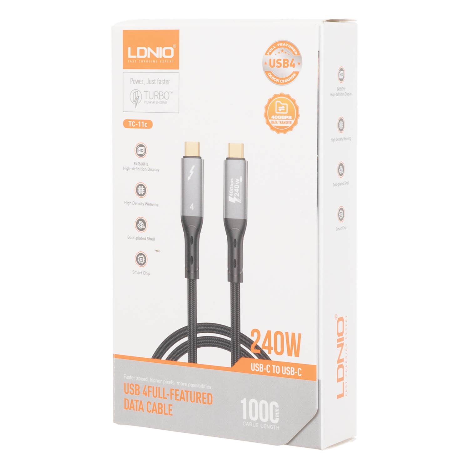 Cable De Carga Rápida Tipo C A Tipo C 8K  Video LDNIO 240 W