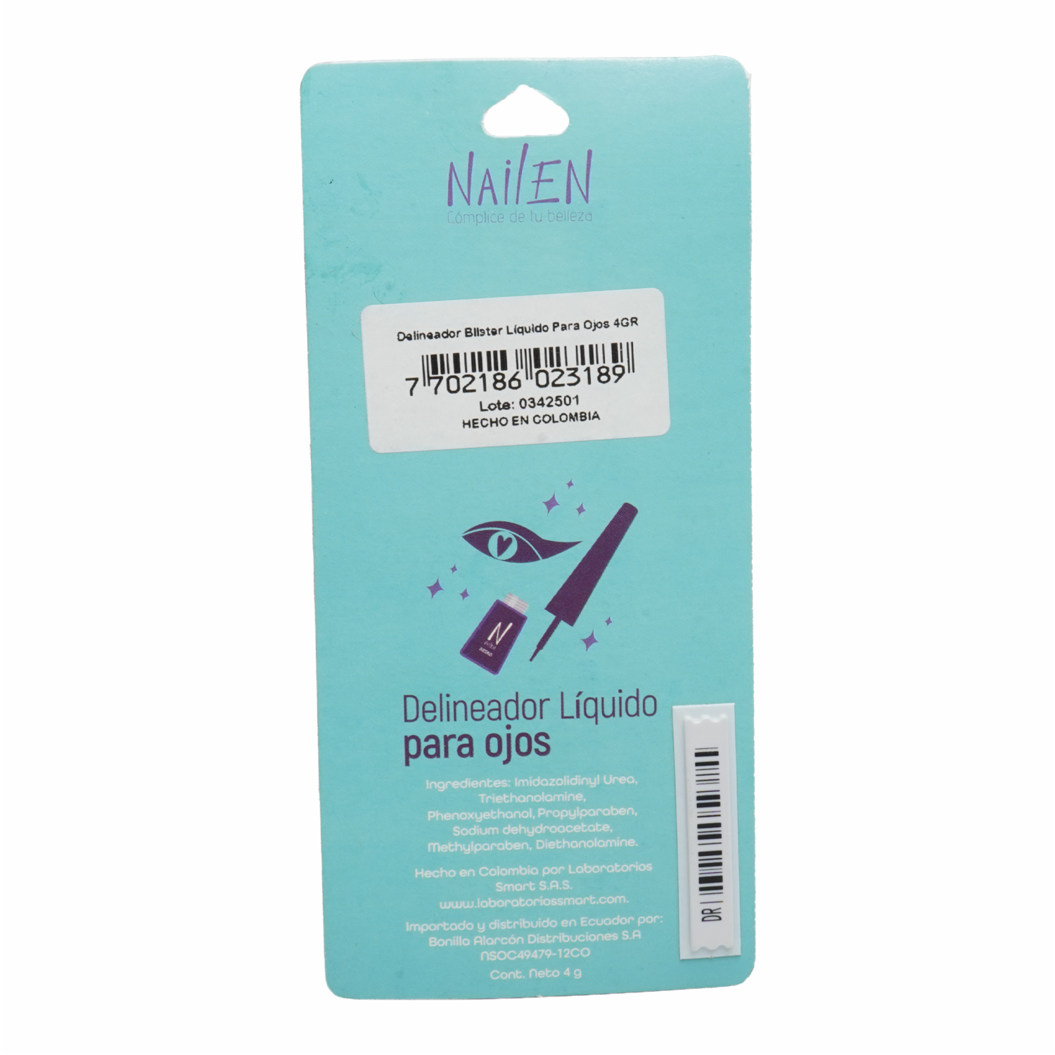 Delineador De Ojos Líquido Negro NAILEN 4 G