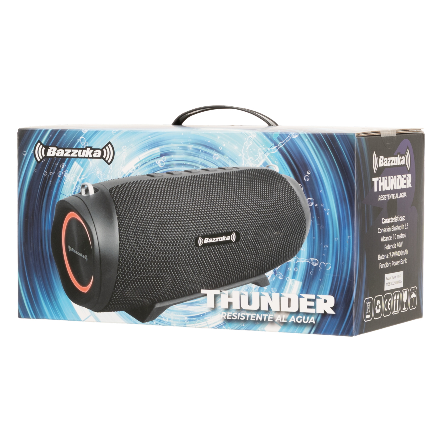 Parlante Portatil Thunder 40 Rms Rojo BAZZUKA