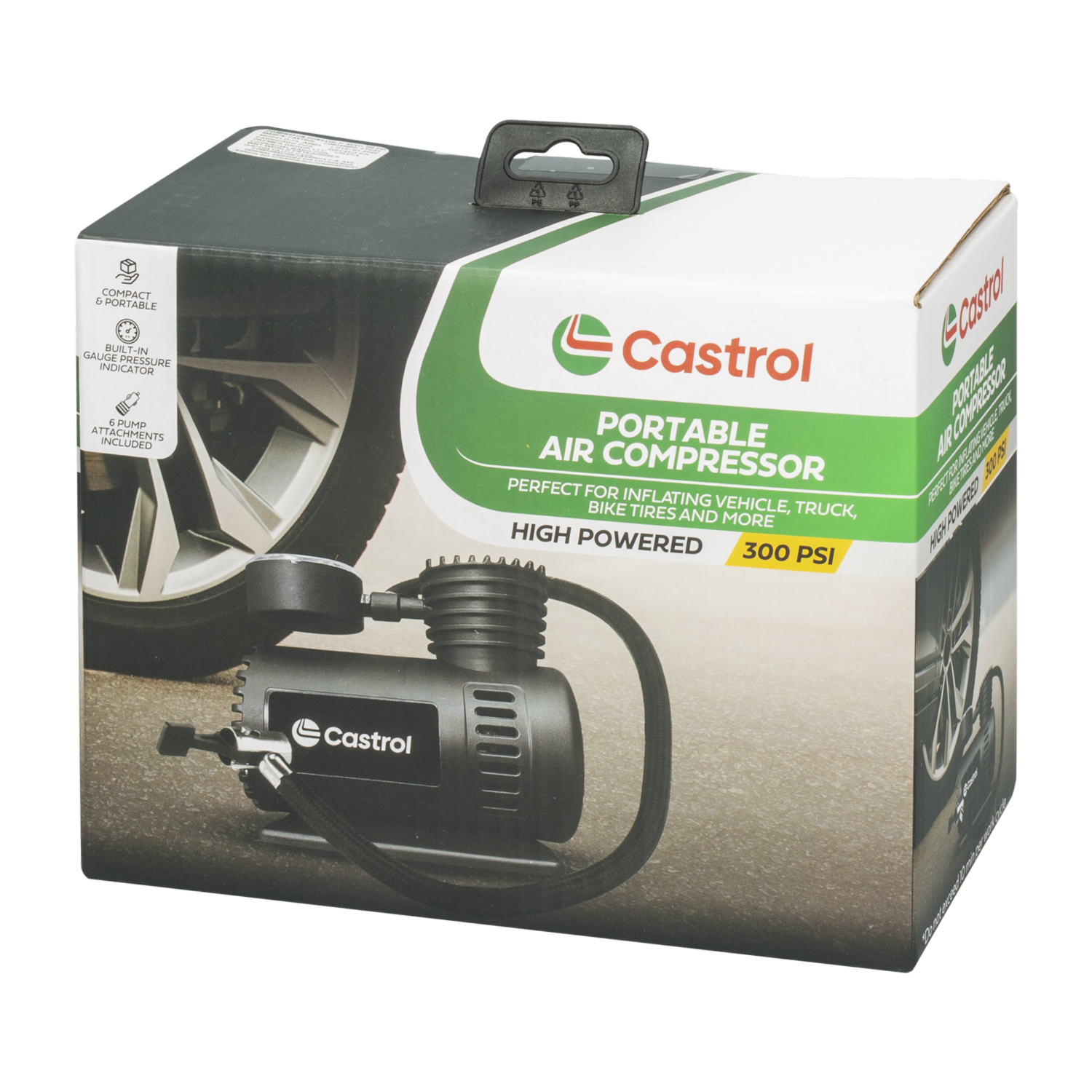 Compresor De Aire DC12V 250 CASTROL 300 PSI
