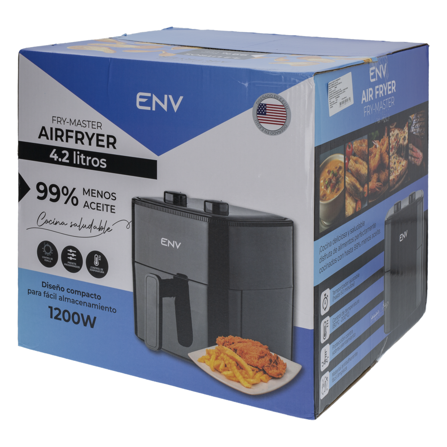 Air Fryer De 1200 Watts ENV 4.2 Litros