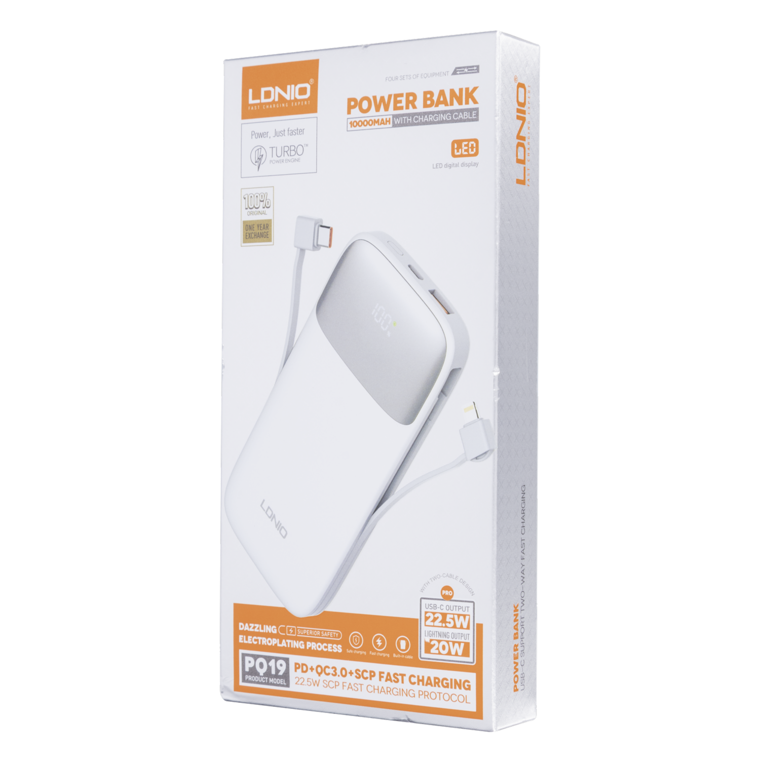 Power Bank Modelo Pq19 Blanco LDNIO 10000 Mah