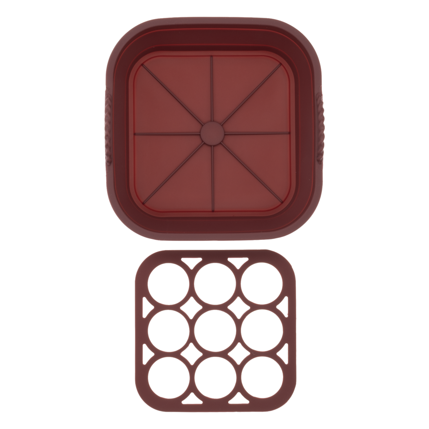 Molde Para Air Fryer De Silicón Vino FREE HOME Cuadrado