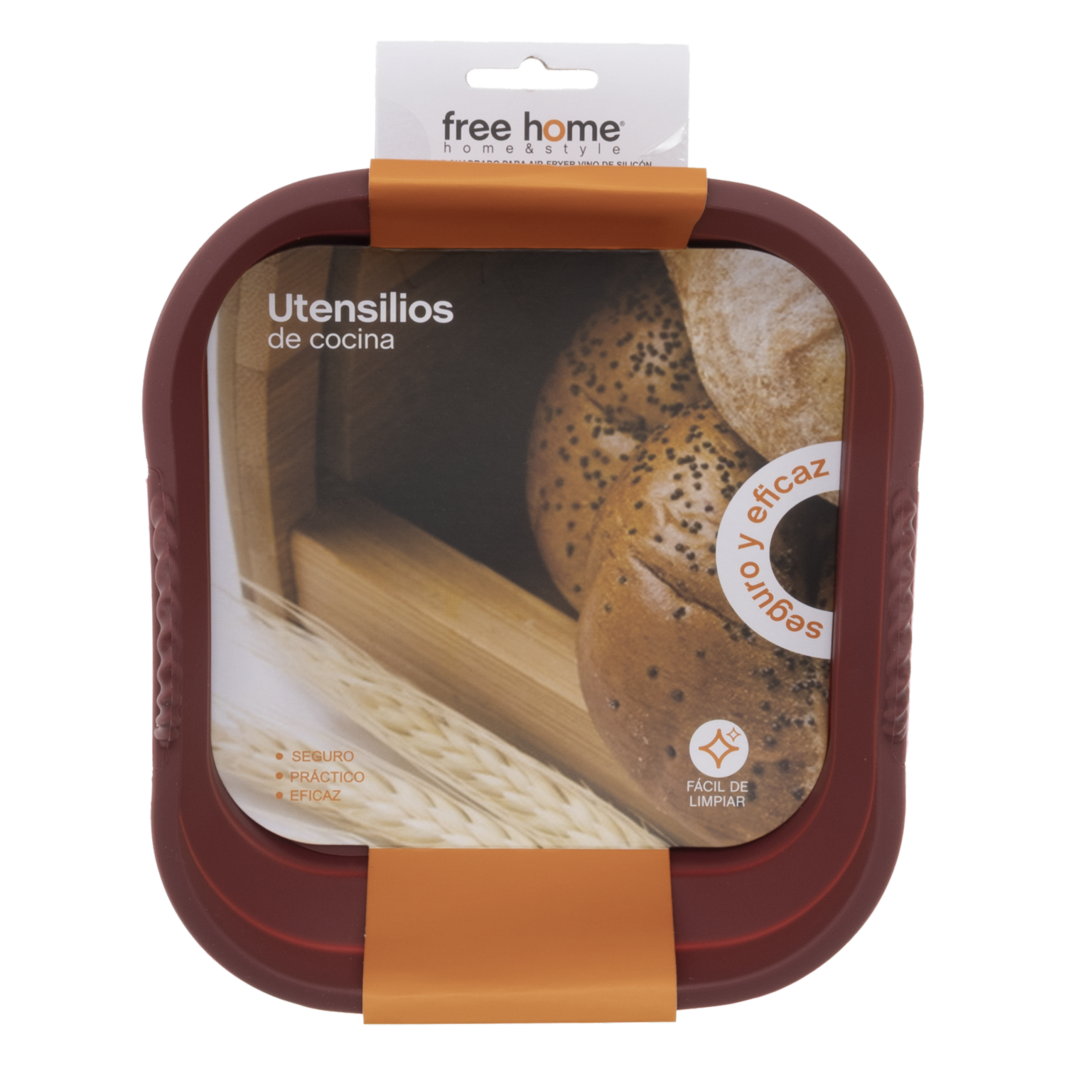 Molde Para Air Fryer De Silicón Vino FREE HOME Cuadrado