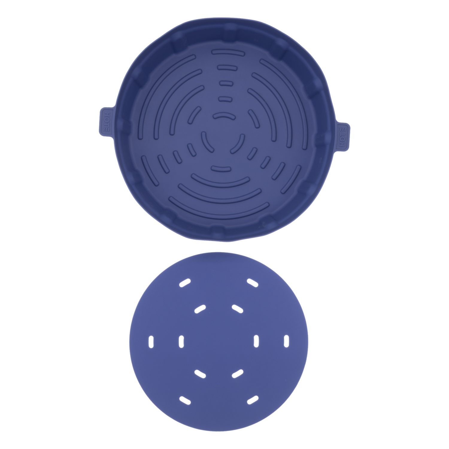 Molde Para Air Fryer De Silicón Azul FREE HOME Redondo