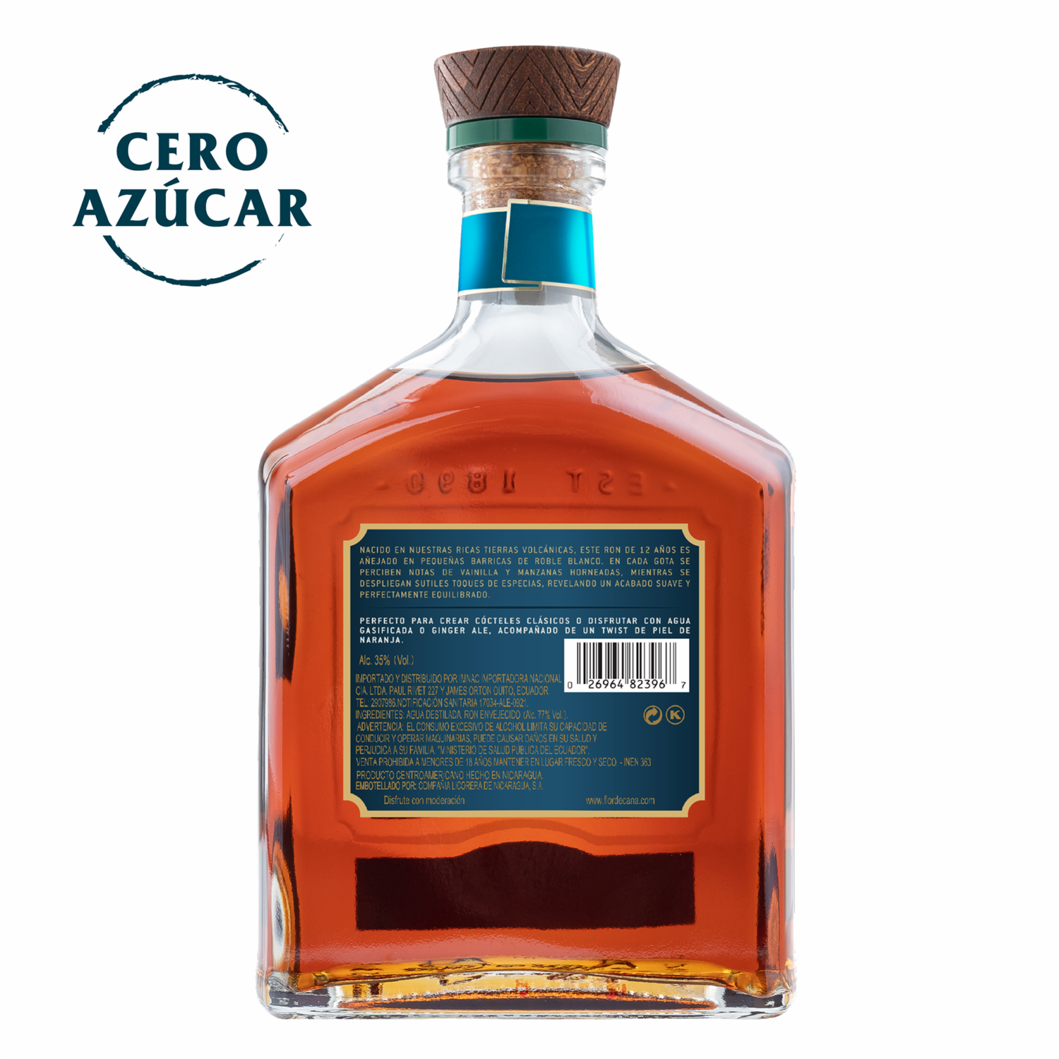 Ron Centenario 12 Años FLOR DE CAÑA 750 Ml