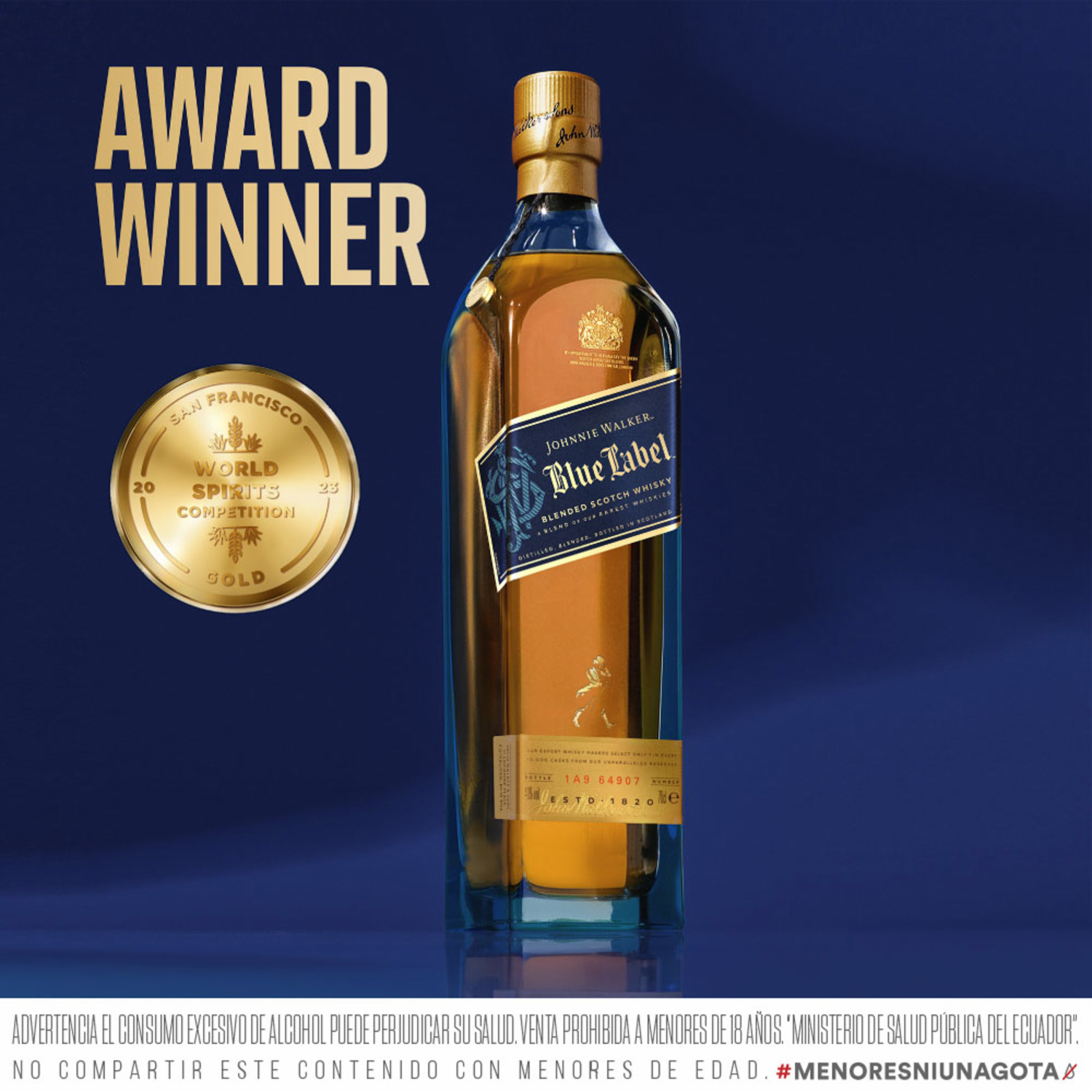 Whisky Blue Label JOHNNIE WALKER 750 Ml