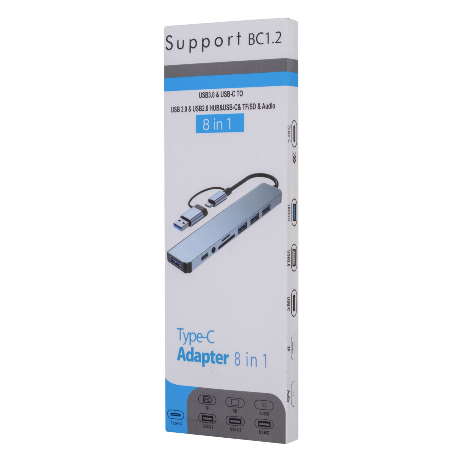 Adaptador Hub Multipuertos Doble Conexion TREQA 8 En 1