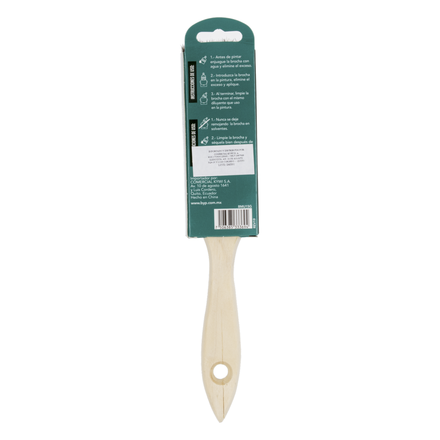 Brocha Multiuso Cerda Gris 1 1/2″ Byp BYP Unidad