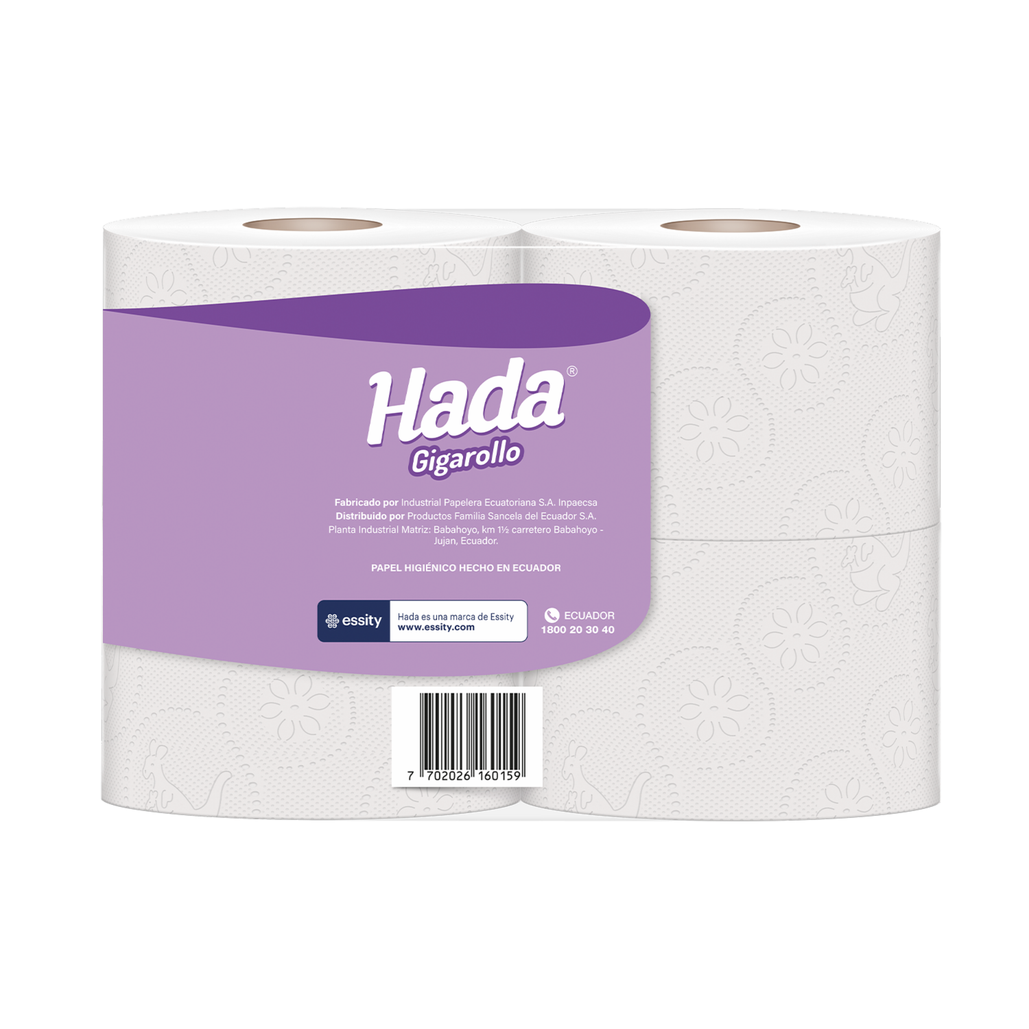 Papel Higiénico Doble Hoja Gigarollo HADA 4 Rollos