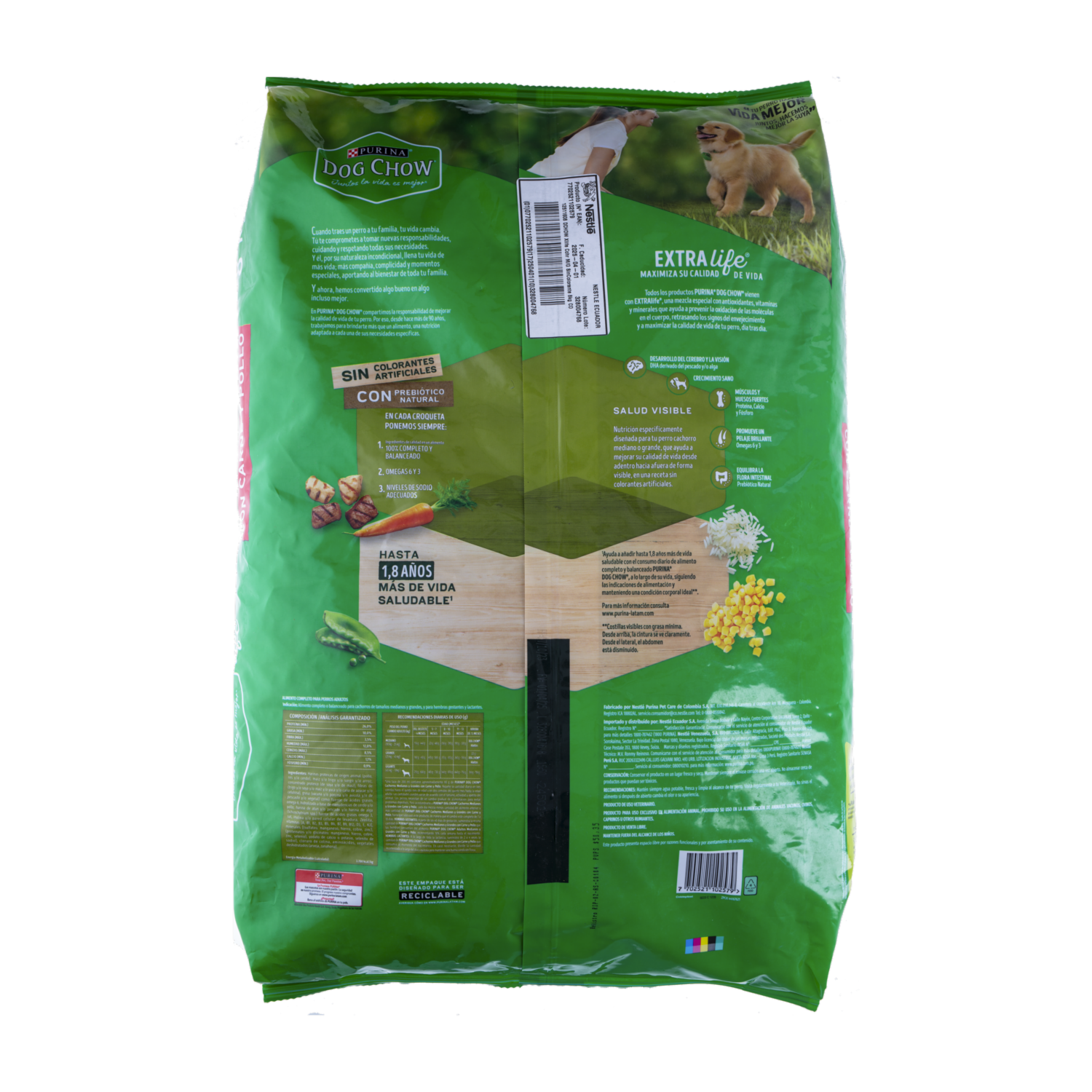 Alimento Para Perros Cachorros Medianos Y Grandes Con Carne Y Pollo PURINA DOG CHOW 8 Kg