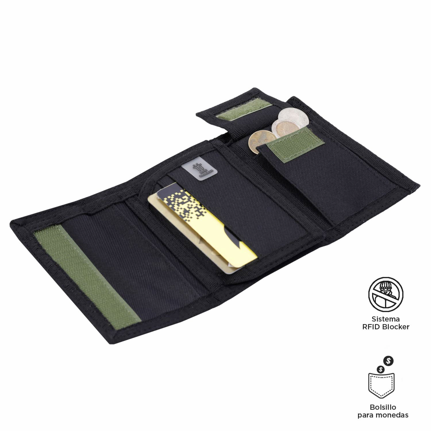 Billetera Negra Modelo Quincly Para Caballero TOTTO