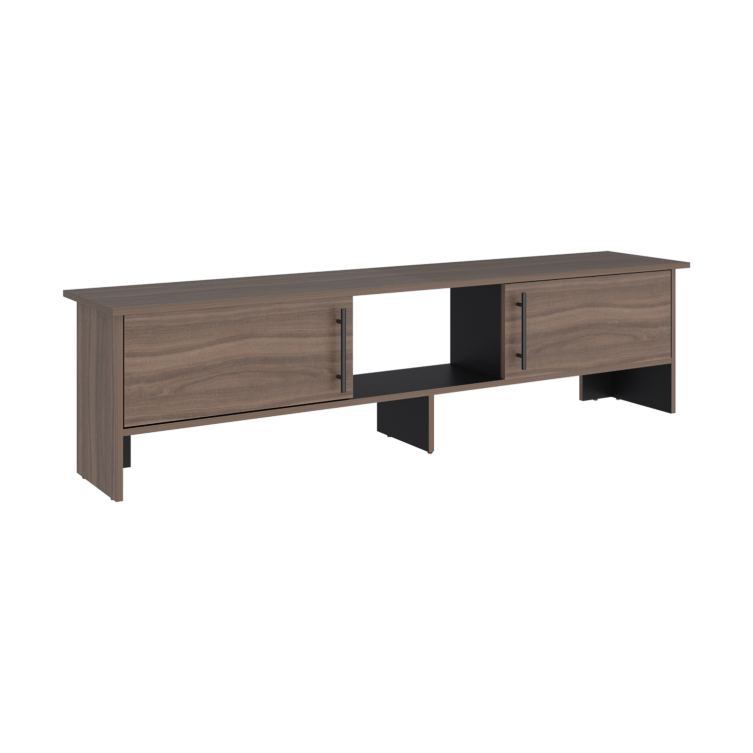 Rack De Tv Para 65″ Linea Dago Avellana Negro MÖBLART Mdf