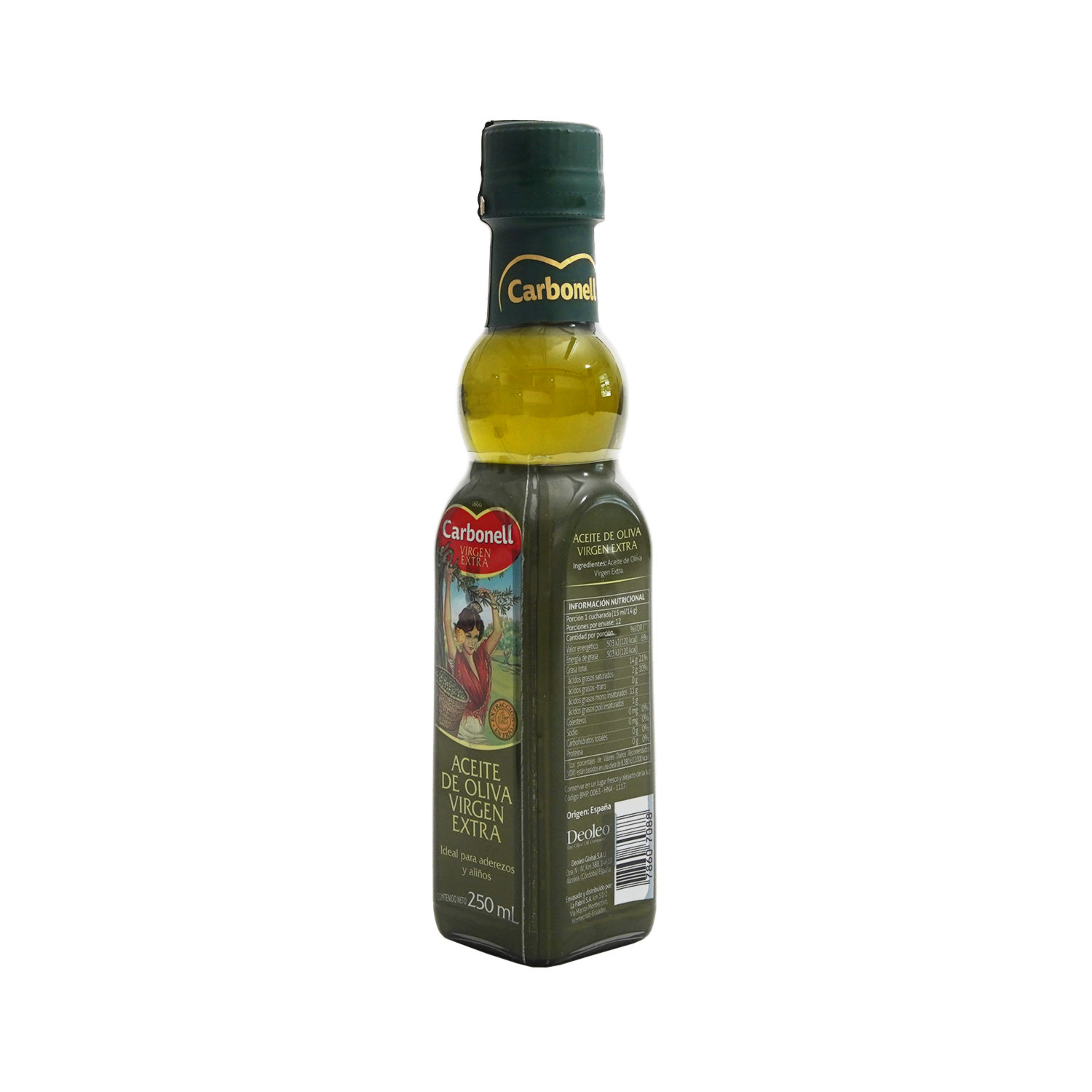 Aceite Comestible De Oliva Extra Virgen CARBONELL 250 Ml