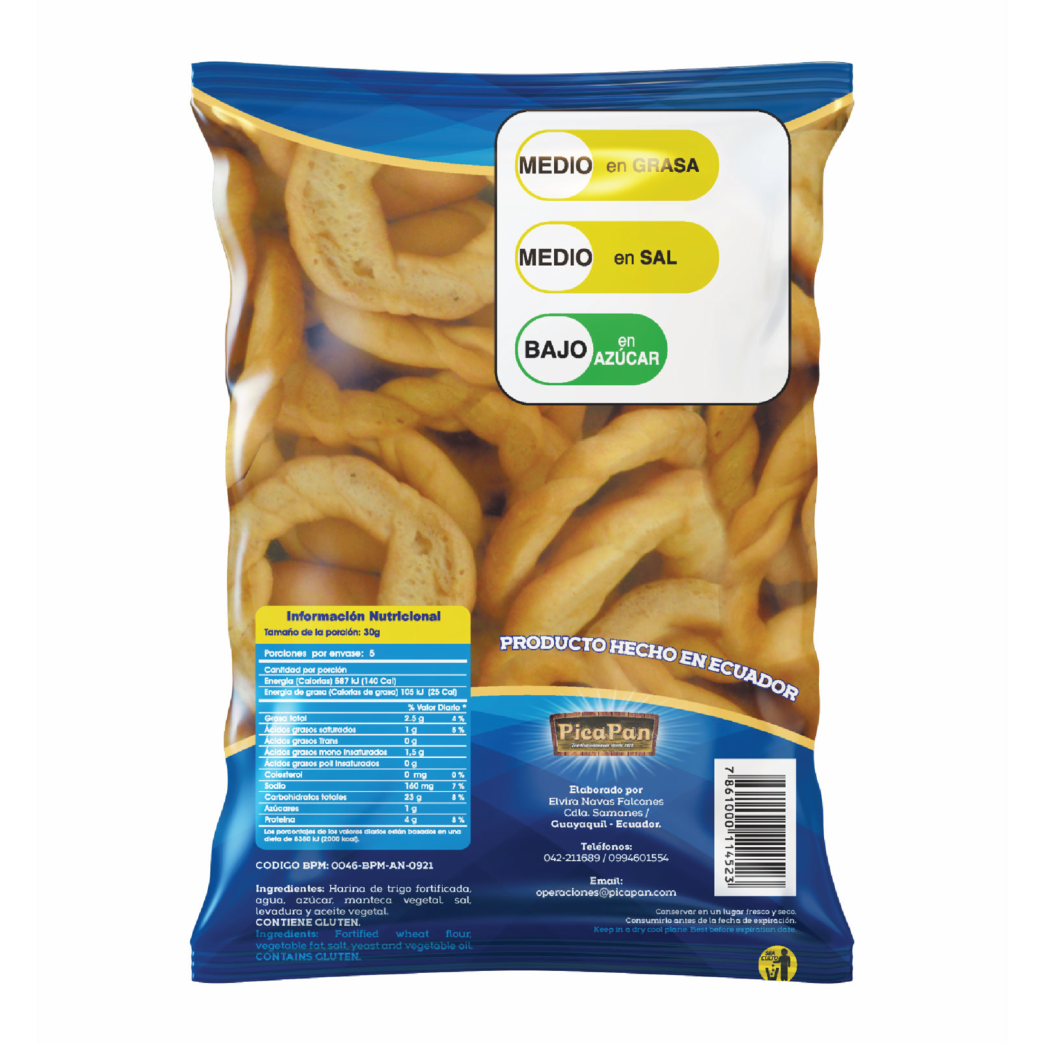 Rosquitas Naturales Artesanales 0% Grasas Trans PICA PAN 150 G