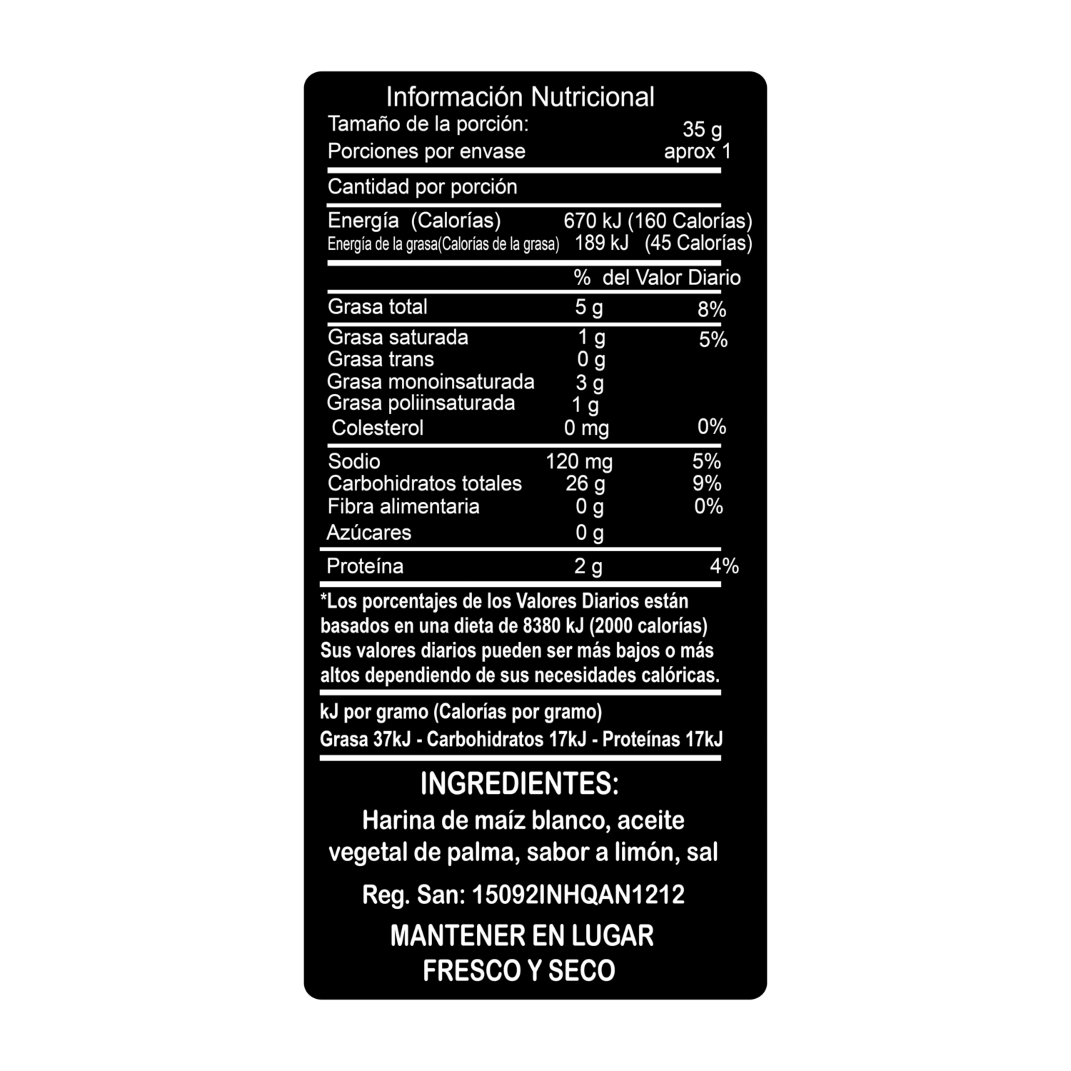Bocaditos De Maíz Sabor Limón BOTANAS 35 G