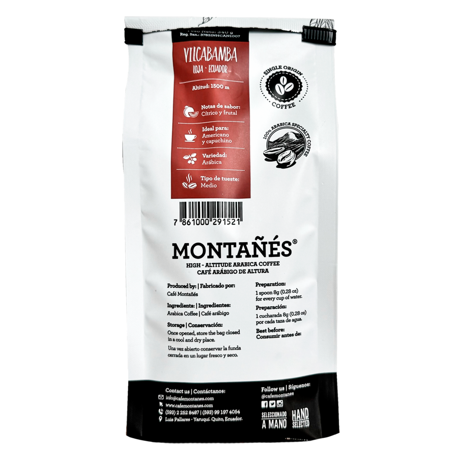 Café Tostado Y Molido Vilcabamba MONTAÑÉS 340 G