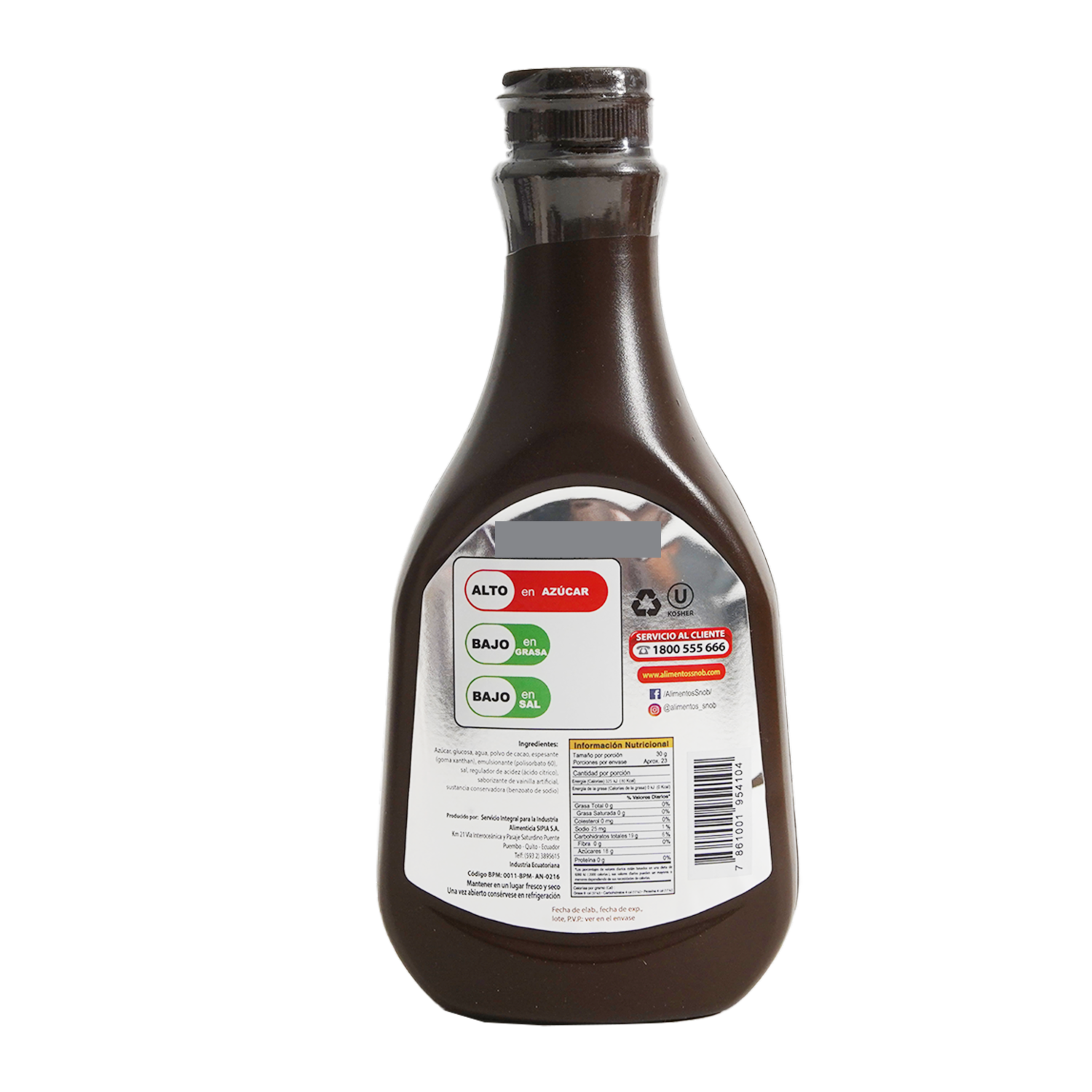 Jarabe De Chocolate SNOB 680 G