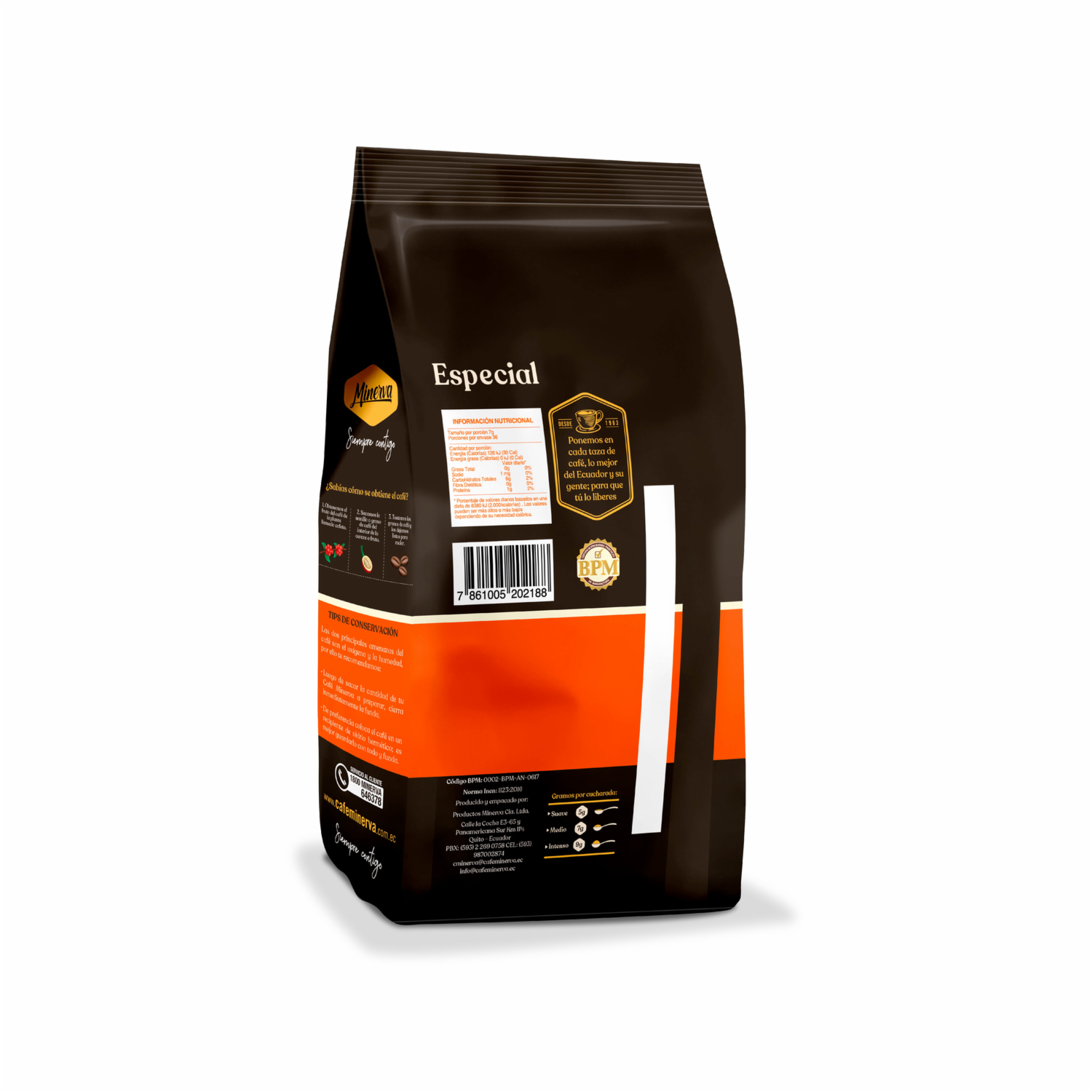 Café Tostado Y Molido Especial MINERVA 250 G