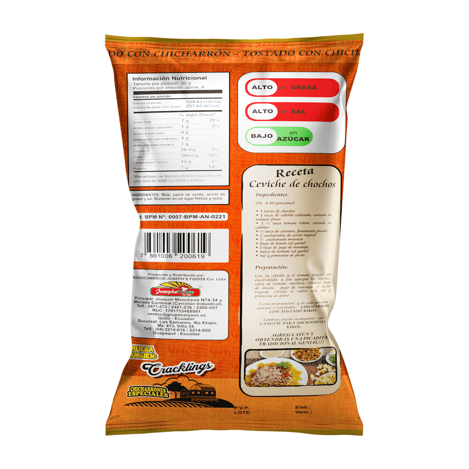 Tostado Con Chicharrón KIKOS 200 G