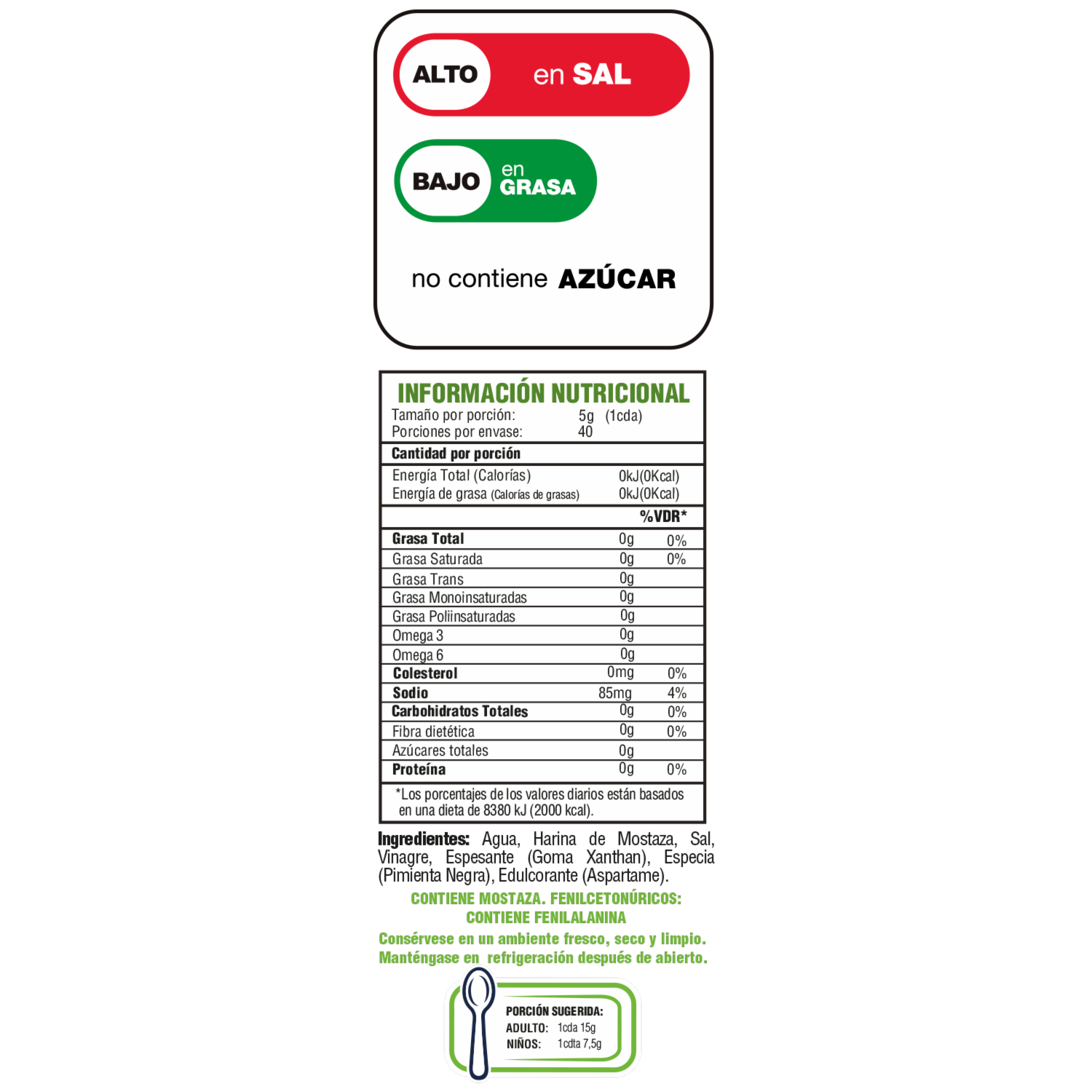 Mostaza Con Especias Naturales EL SABOR 200G