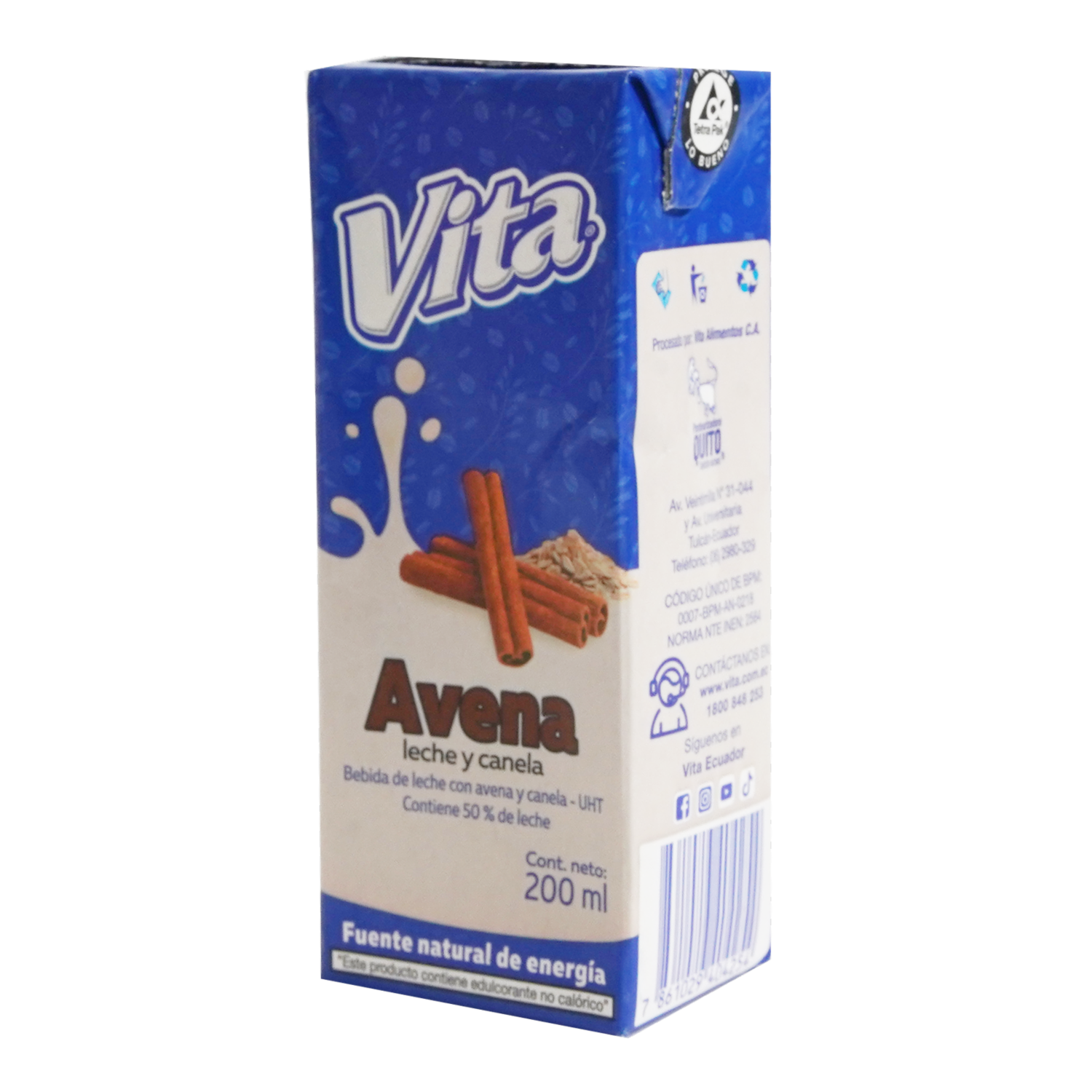 Bebida De Avena De Leche Y Canela VITA 200 Ml