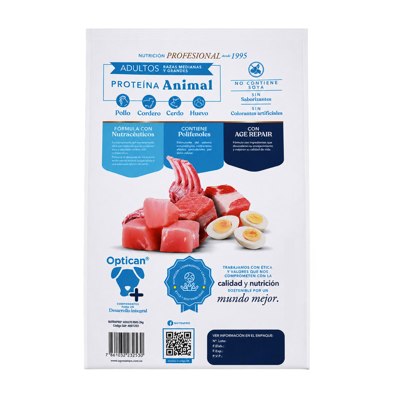Alimento Para Perros Adultos Razas Medianas Y Grandes NUTRAPRO 2 Kg