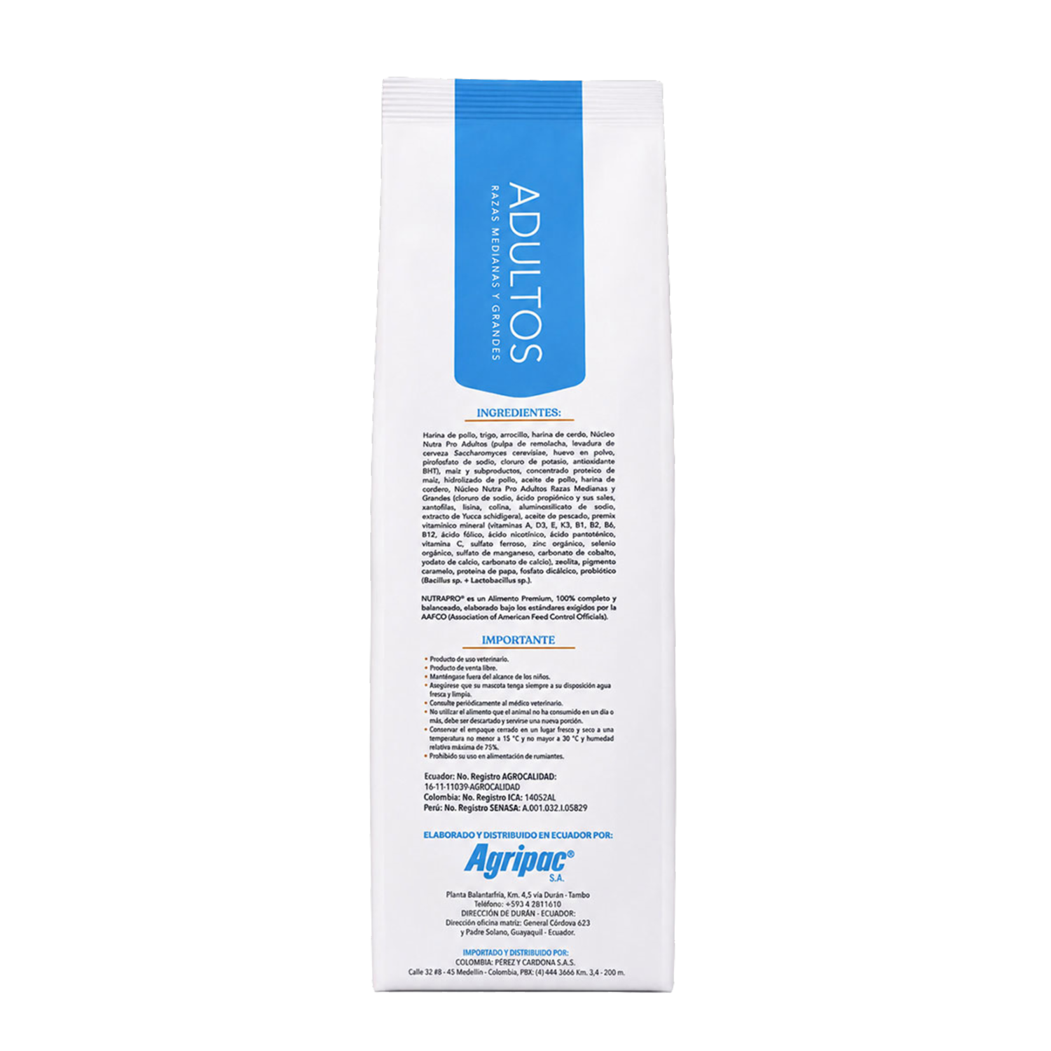 Alimento Para Perros Adultos Razas Medianas Y Grandes NUTRAPRO 2 Kg