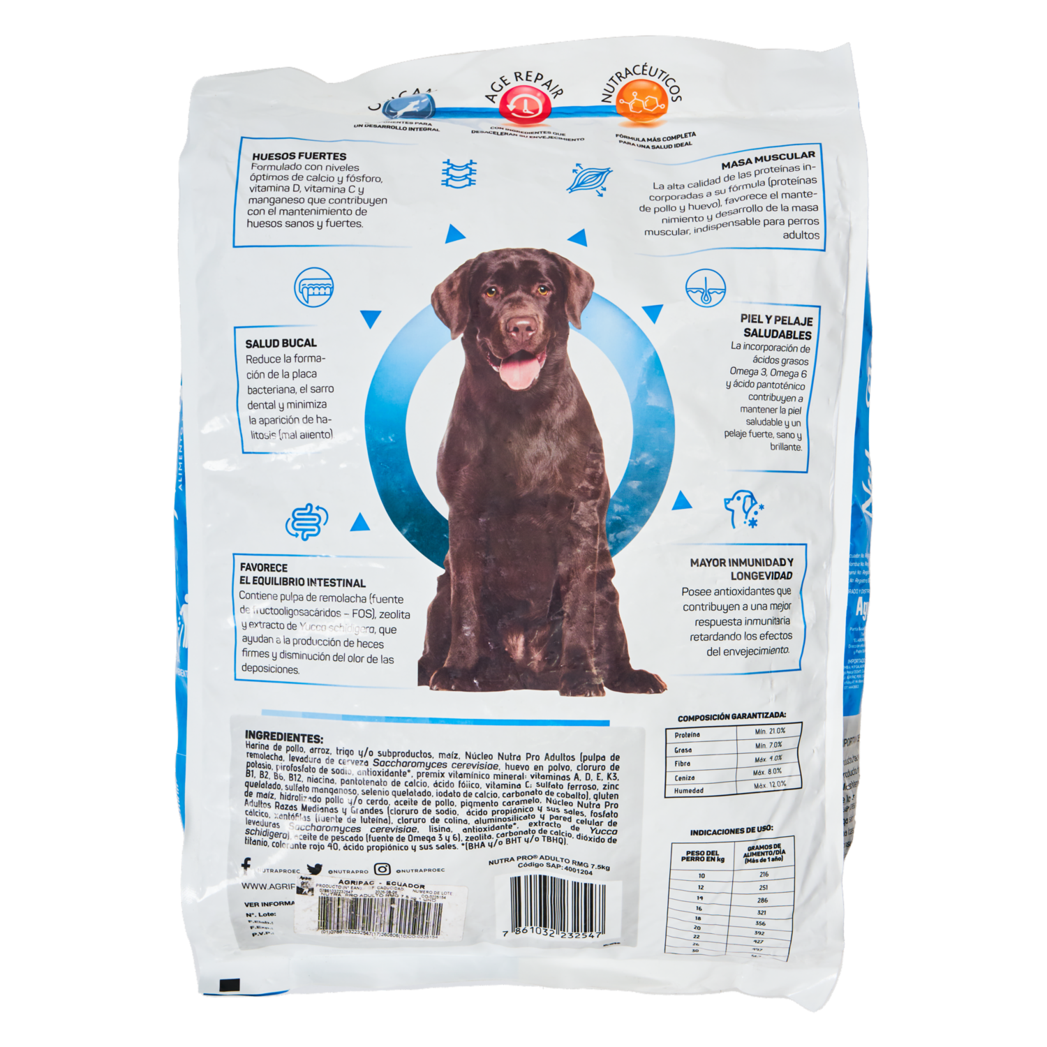 Alimento Para Perros Adultos Razas Mediana Y Grande NUTRAPRO 7500 G