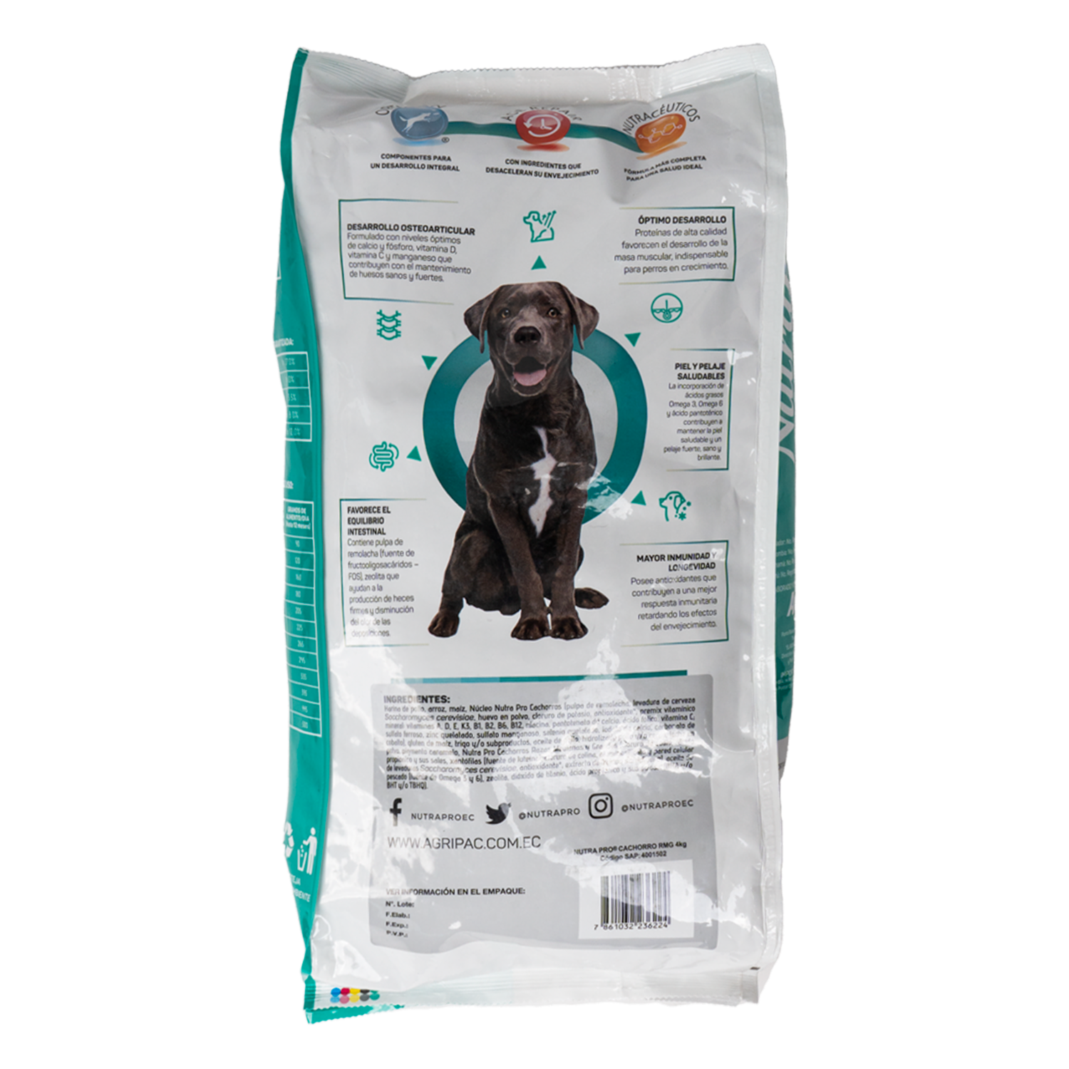 Alimento Para Perros Cachorros Raza Pequeña Mediana Y Grande NUTRAPRO 4 Kg