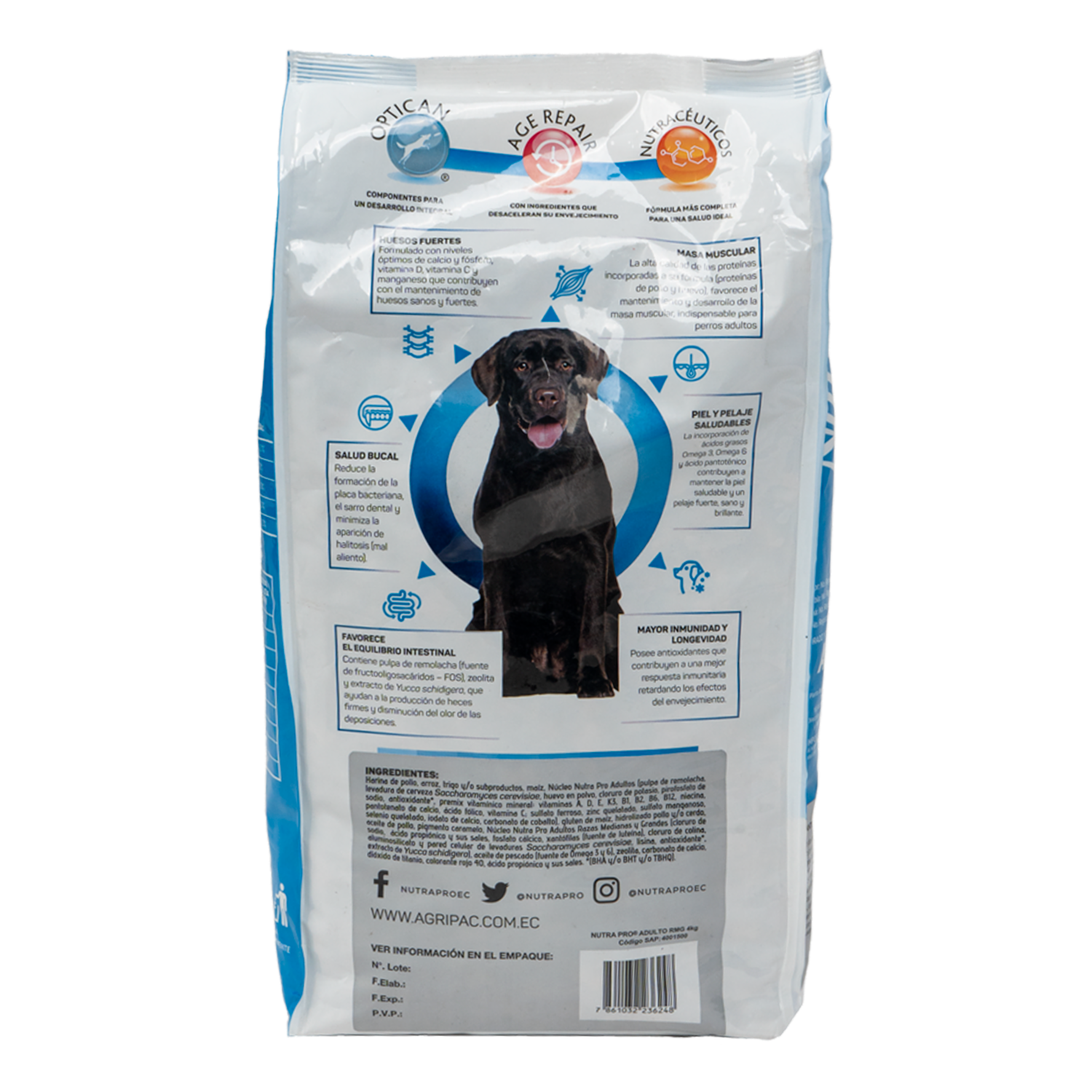 Alimento Para Perros Adultos Razas Medianas Y Grandes NUTRAPRO 4 Kg