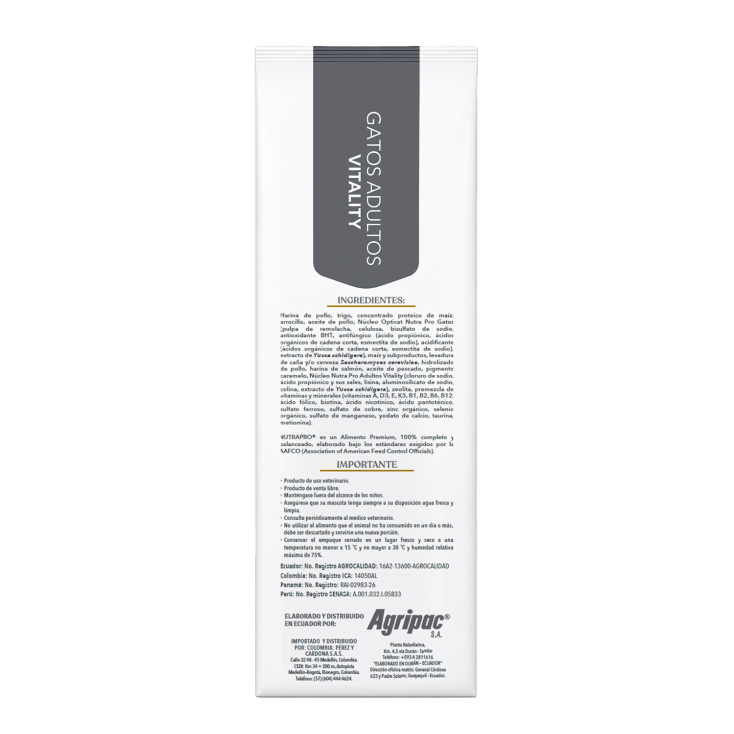 Alimento Para Gatos Vitality Adultos NUTRAPRO 2 Kg