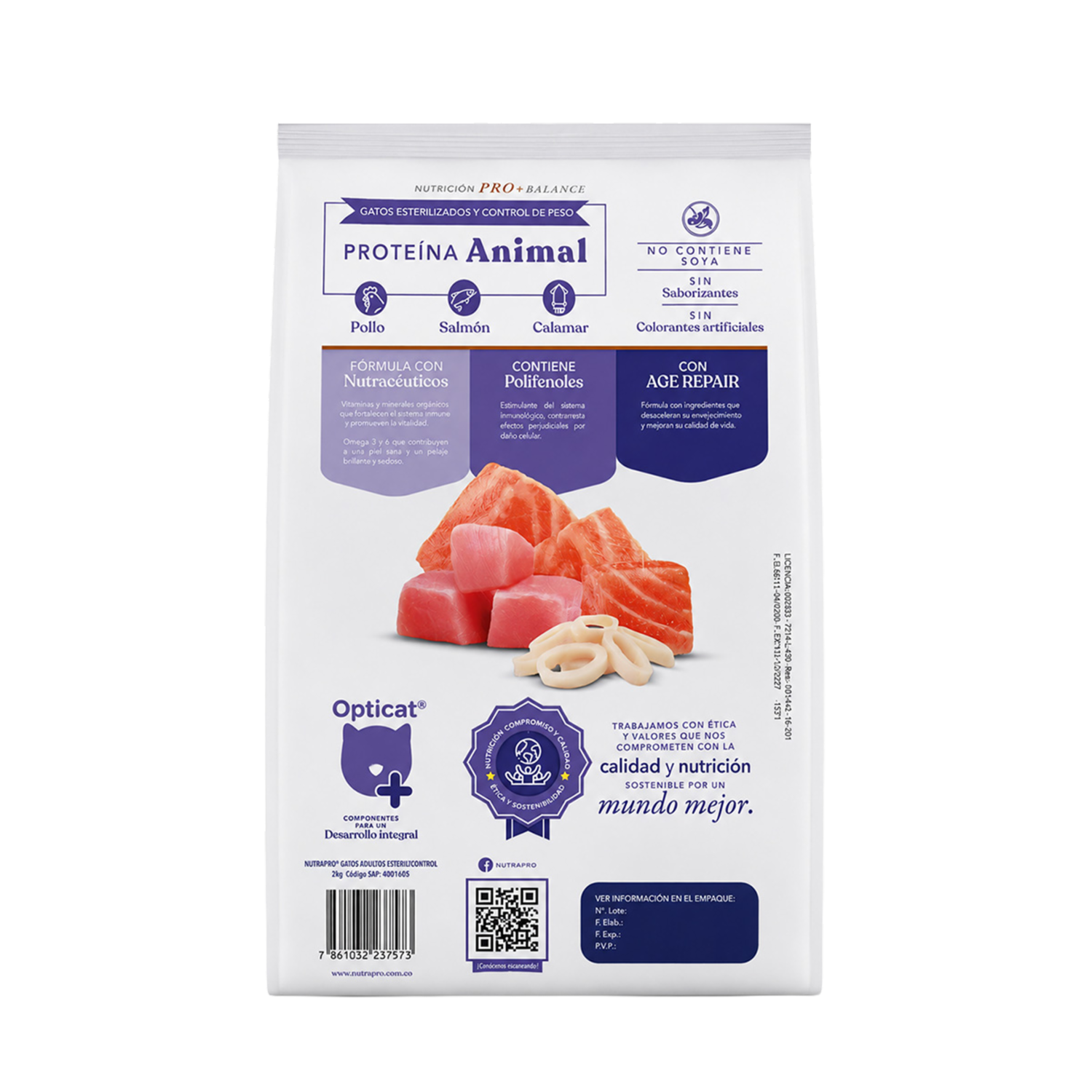 Alimento Para Gatos Esterilizados Y Control De Peso NUTRAPRO 2 Kg