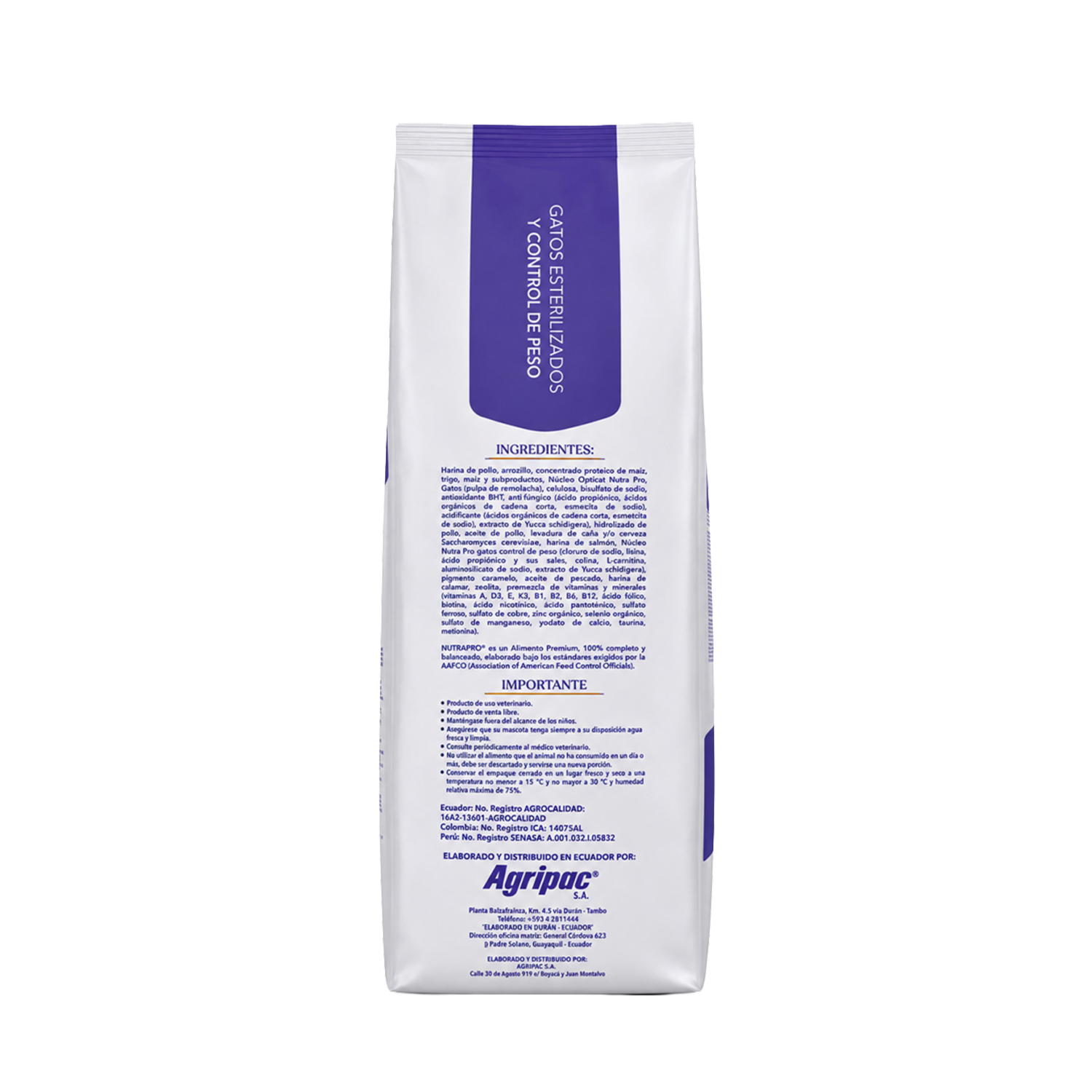 Alimento Para Gatos Esterilizados Y Control De Peso NUTRAPRO 2 Kg