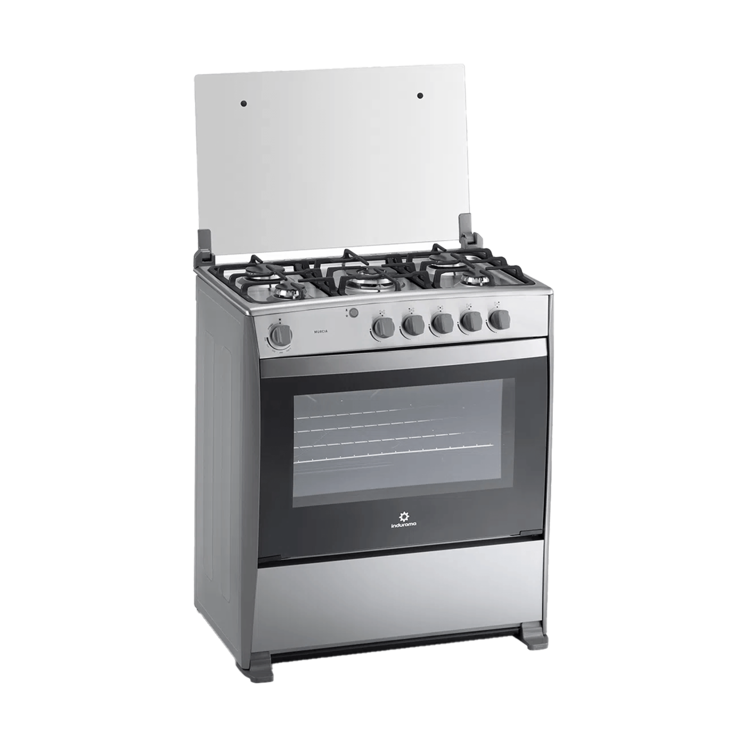Cocina A Gas Quarzo Murcia Cromado 30001107 INDURAMA 5 Quemadores