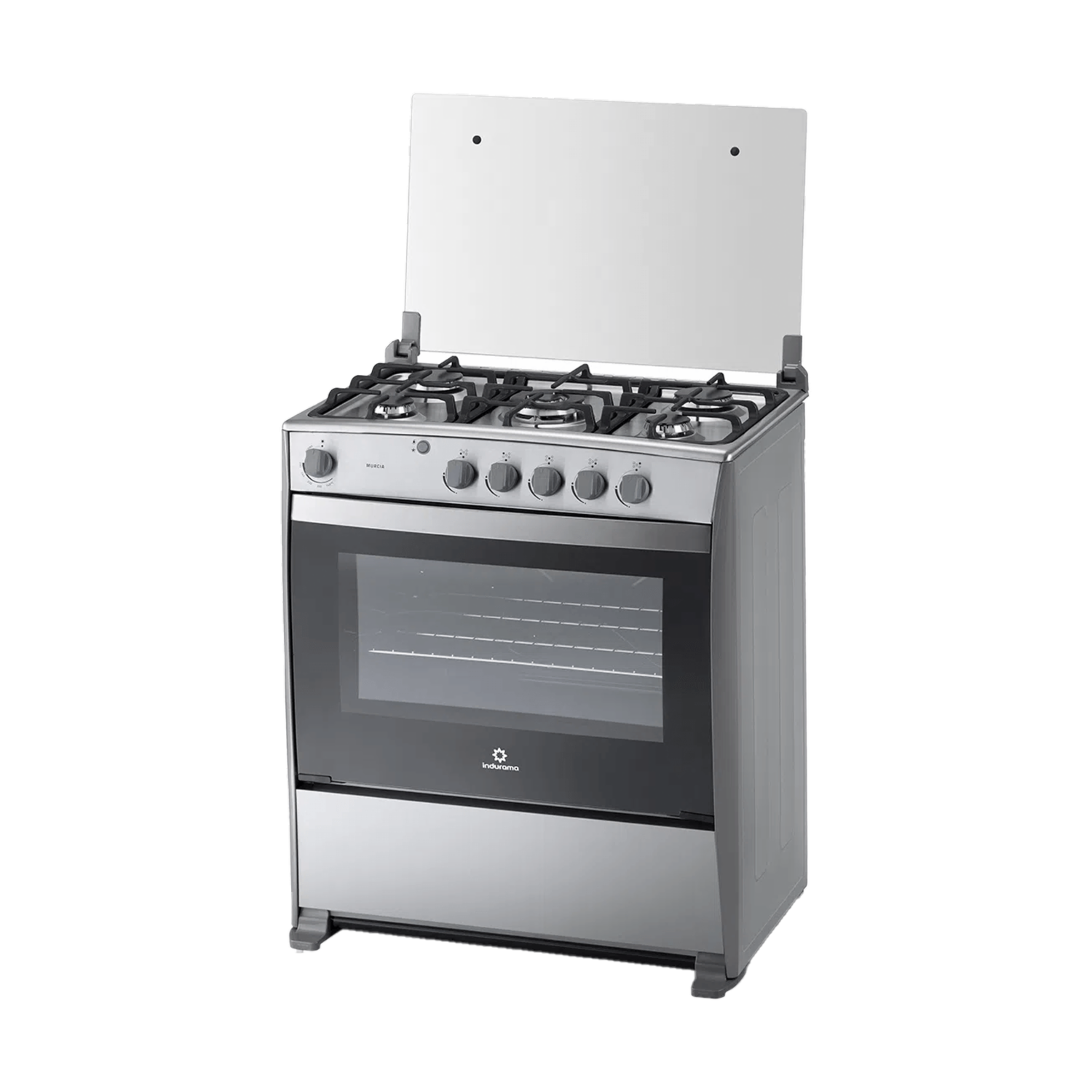 Cocina A Gas Quarzo Murcia Cromado 30001107 INDURAMA 5 Quemadores