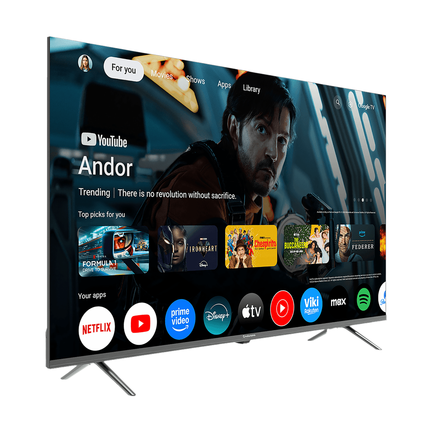 Tv Led Uhd 4K Modelo 50Tikgf5Uhd Google Tv INDURAMA 50″